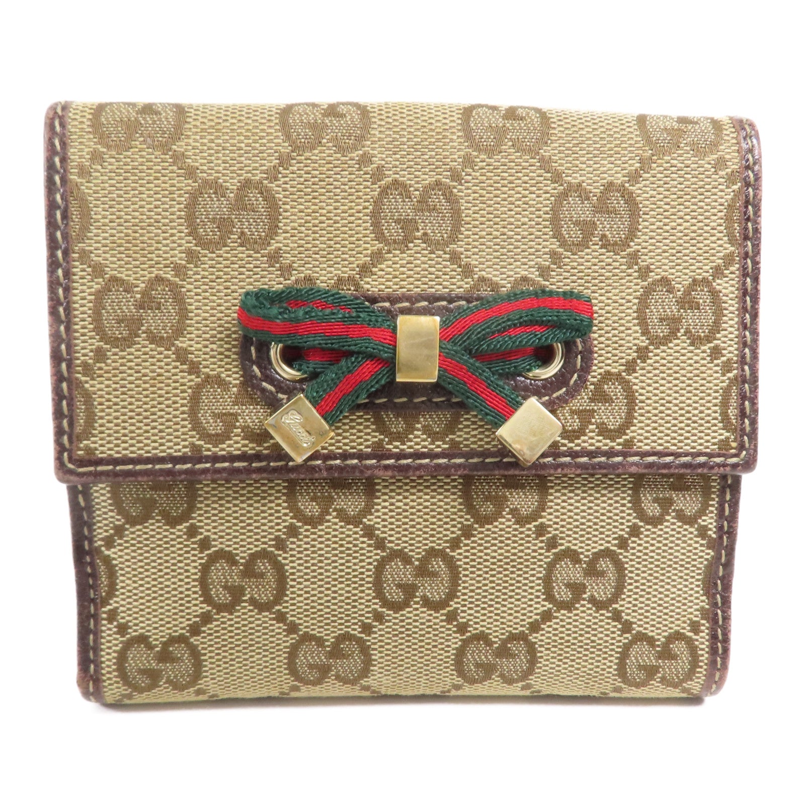 GUCCI 帆布Wallet金扣錢包