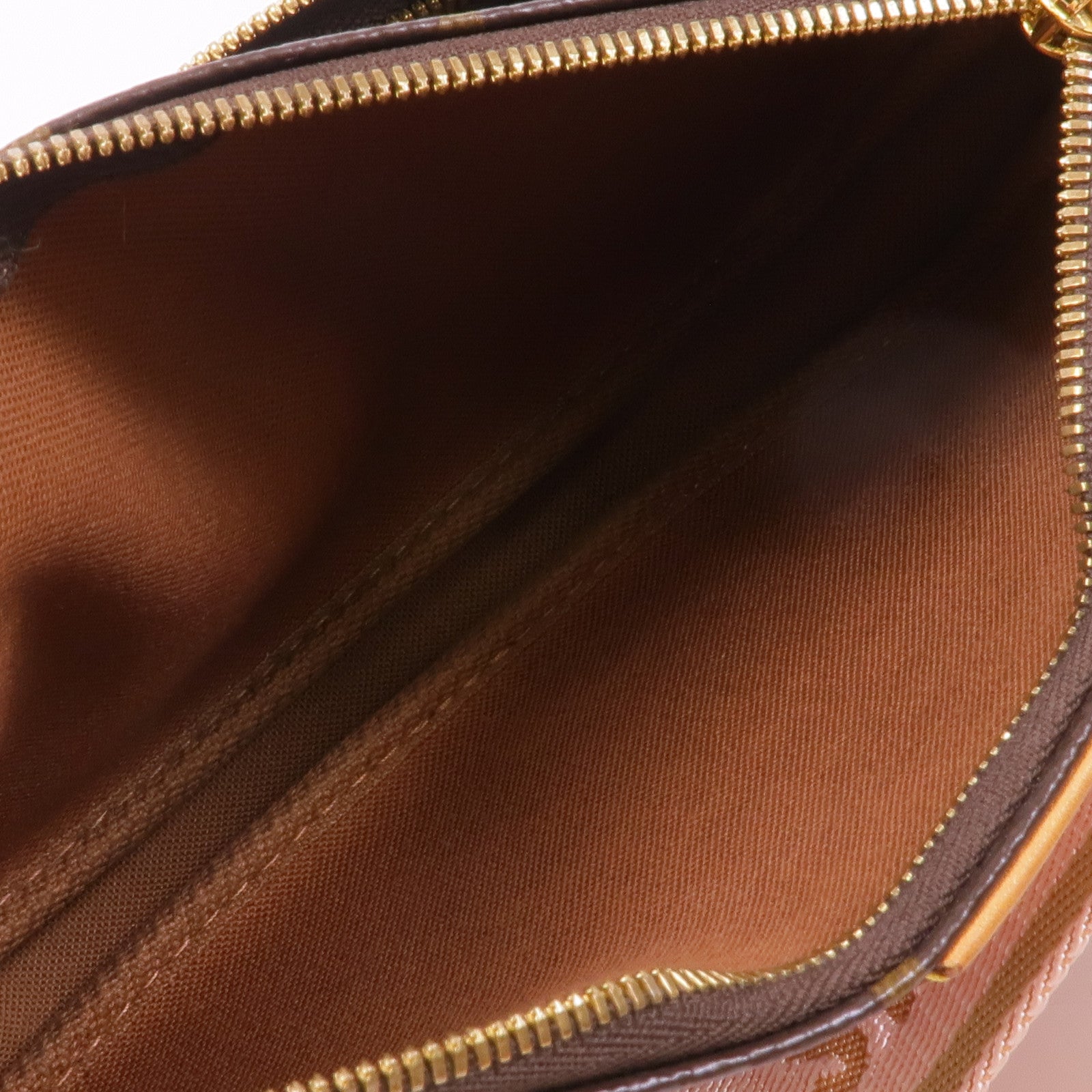 LOUIS VUITTON Monogram Multi Pochette Accessoires金扣手挽肩背兩用袋棕色