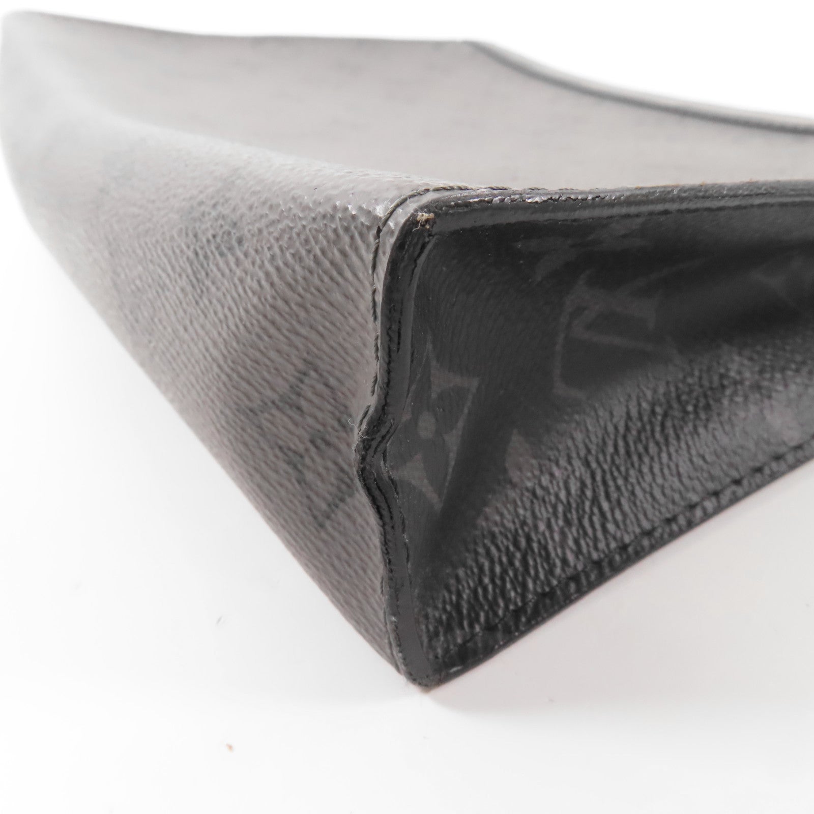 LOUIS VUITTON Monogram Eclipse Reverse Pochette Voyage MM銀扣手拿包