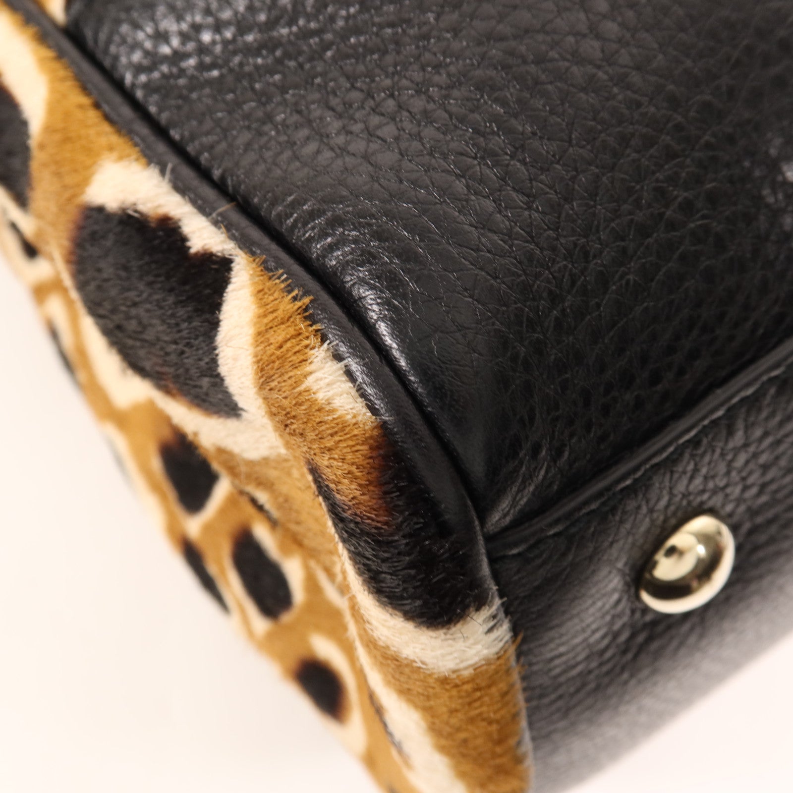 GUCCI 馬毛Bamboo Shopper Satchel Bag金扣手挽肩背兩用袋