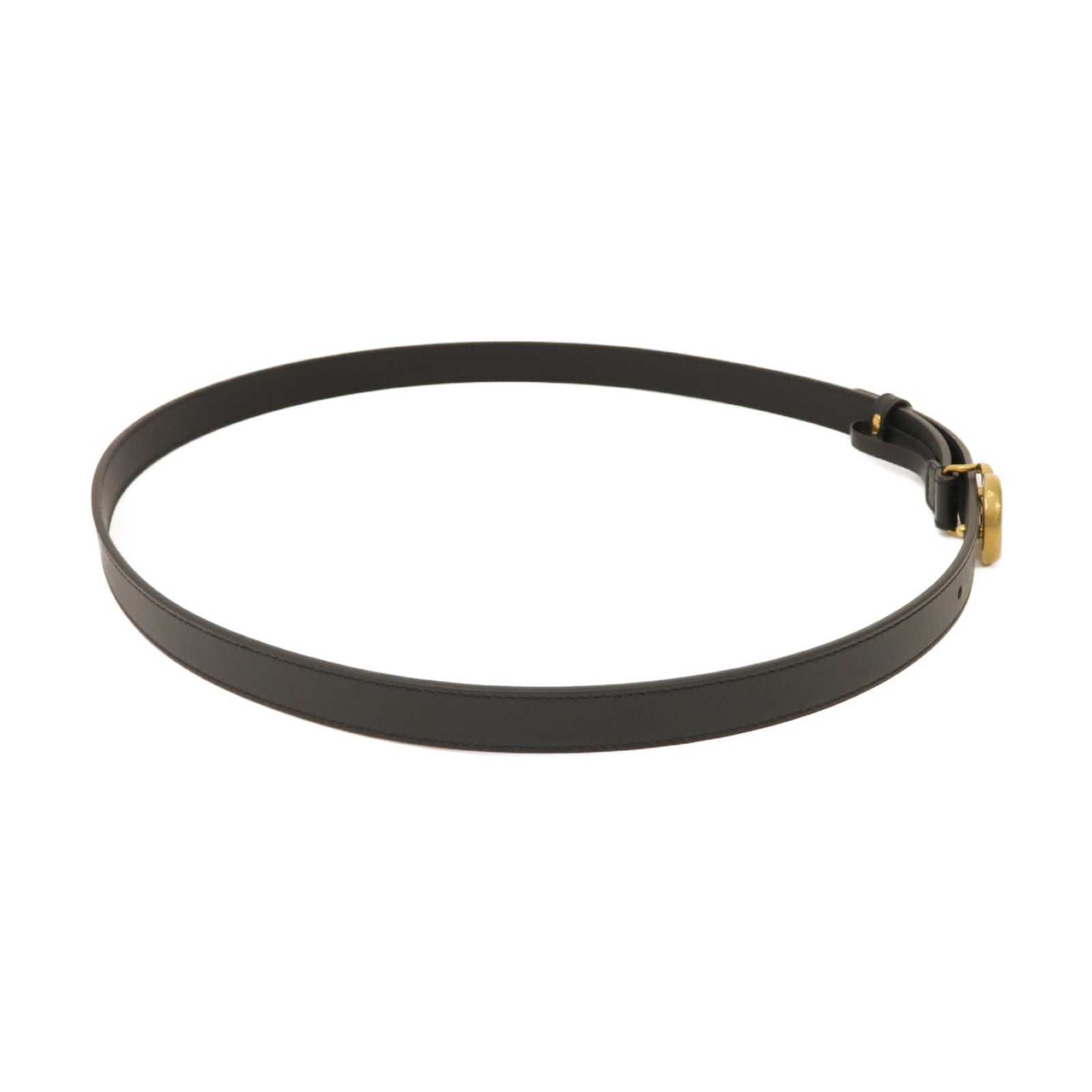 GUCCI 【激減優惠】牛皮皮革GG Marmont Thin Belt金扣皮帶黑色