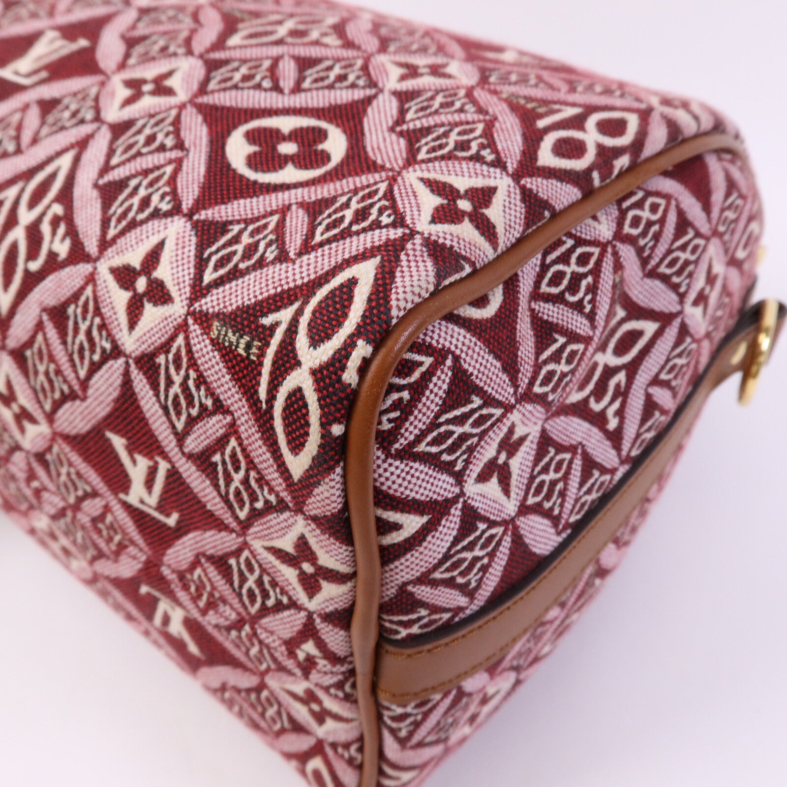 LOUIS VUITTON Jacquard Since 1854 Speedy Bandouliere 25金扣手挽肩背兩用袋