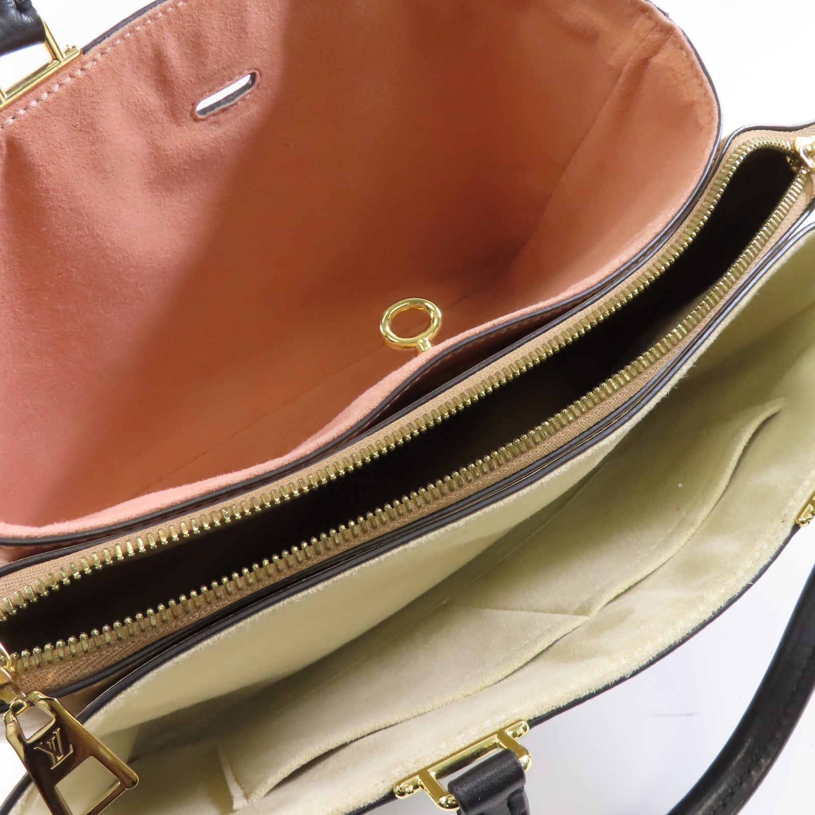 LOUIS VUITTON 【激減優惠】Monogram Millefeuille金扣手挽肩背兩用袋棕色米色