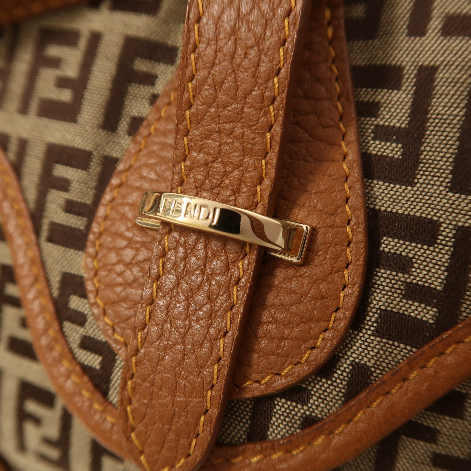 FENDI 帆布Hand Bag金扣手挽袋