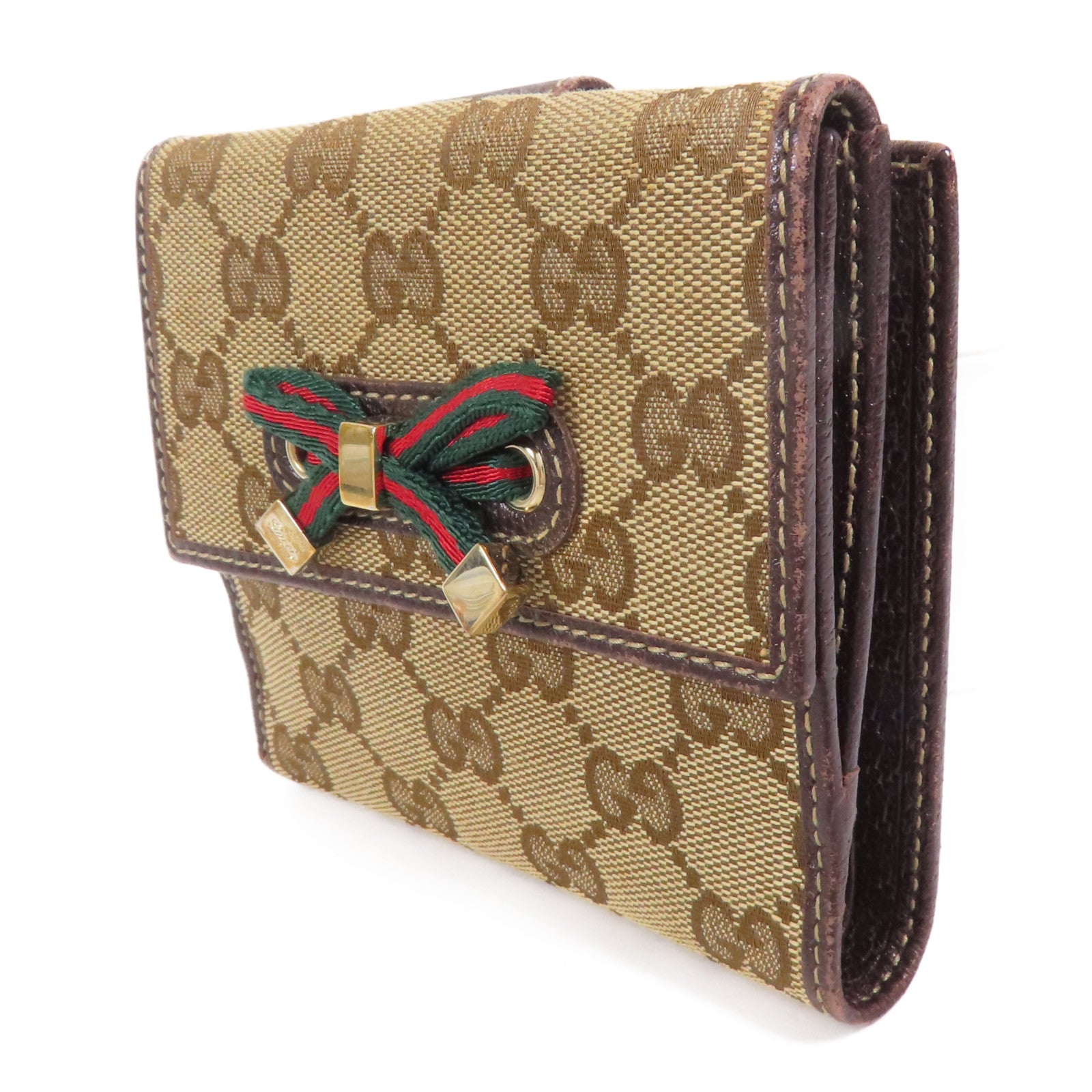 GUCCI 帆布Wallet金扣錢包