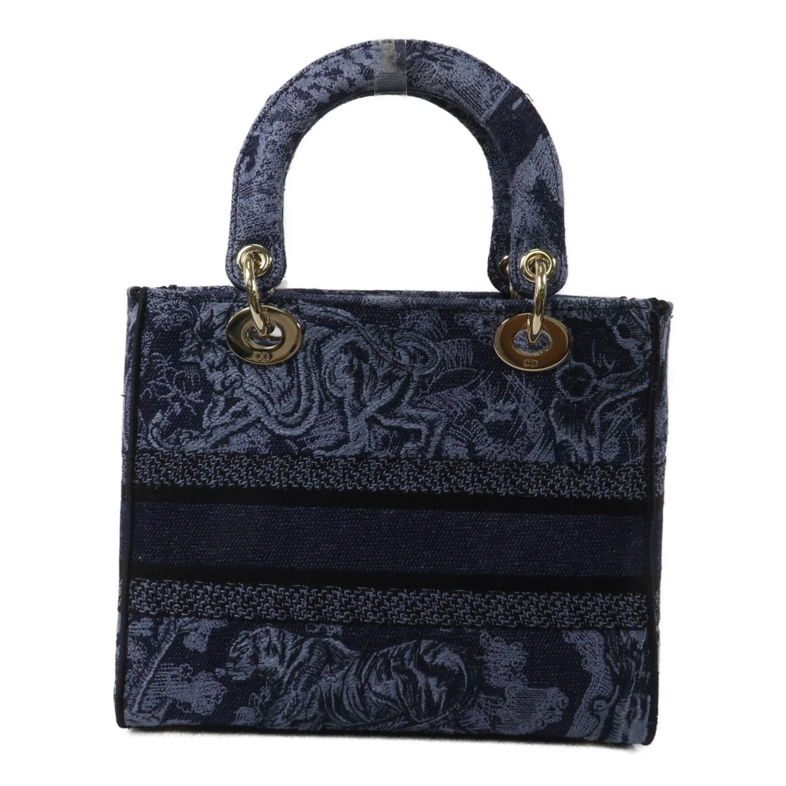 Dior 帆布Lady Dior D Lite Medium手挽肩背兩用袋