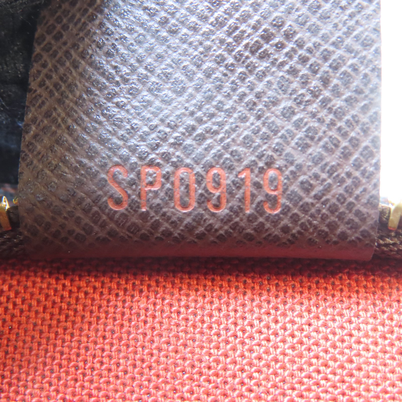 LOUIS VUITTON Damier Trousse Pochette Accessories金扣手挽袋啡色