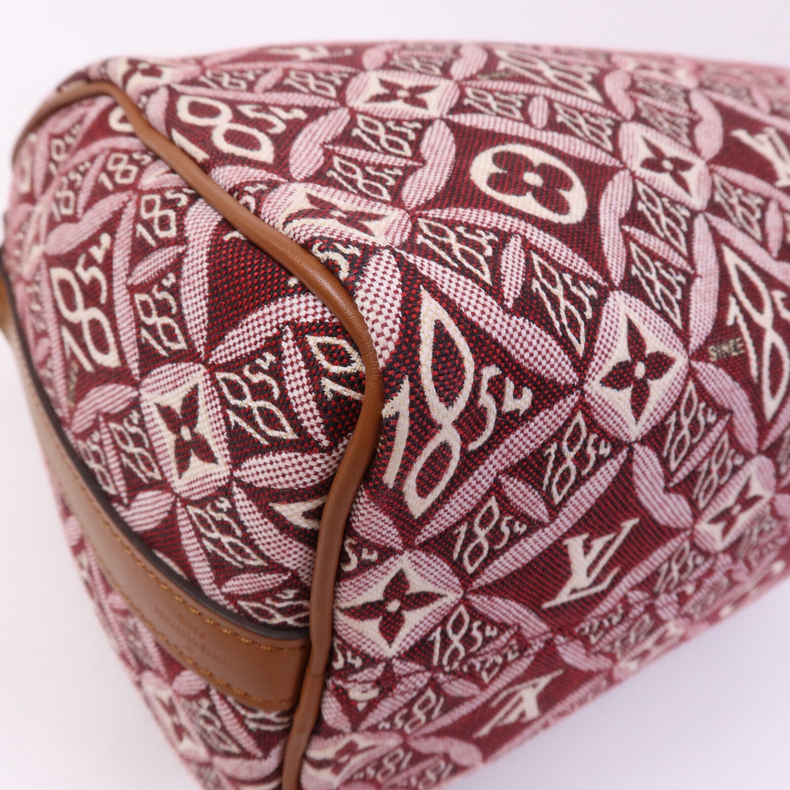 LOUIS VUITTON Jacquard Since 1854 Speedy Bandouliere 25金扣手挽肩背兩用袋