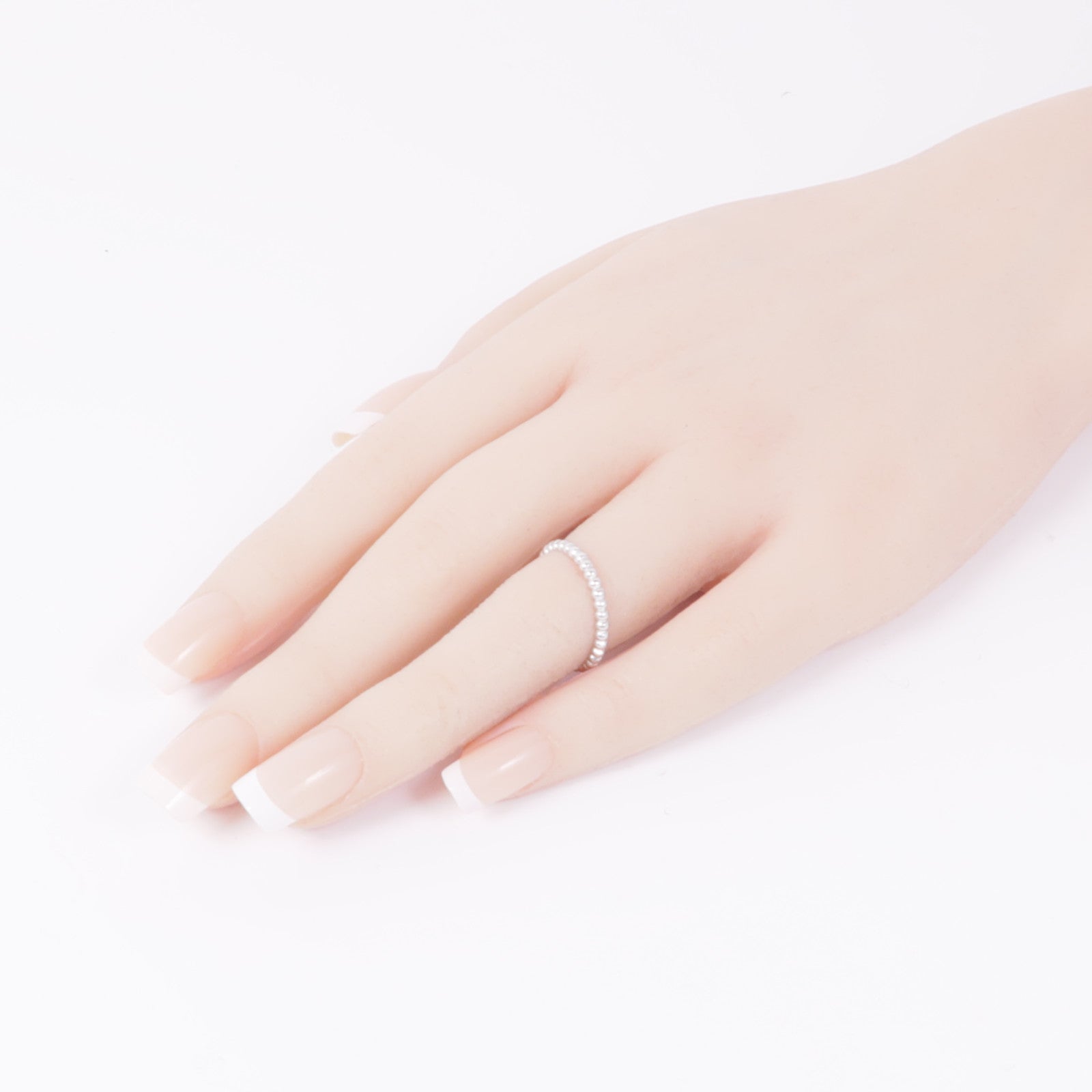 Van Cleef & Arpels 18K白金Perlee Pearls of Gold Ring戒指#51/US#5.5