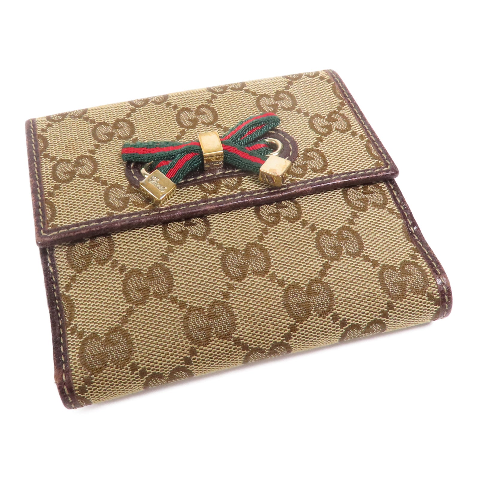 GUCCI 帆布Wallet金扣錢包