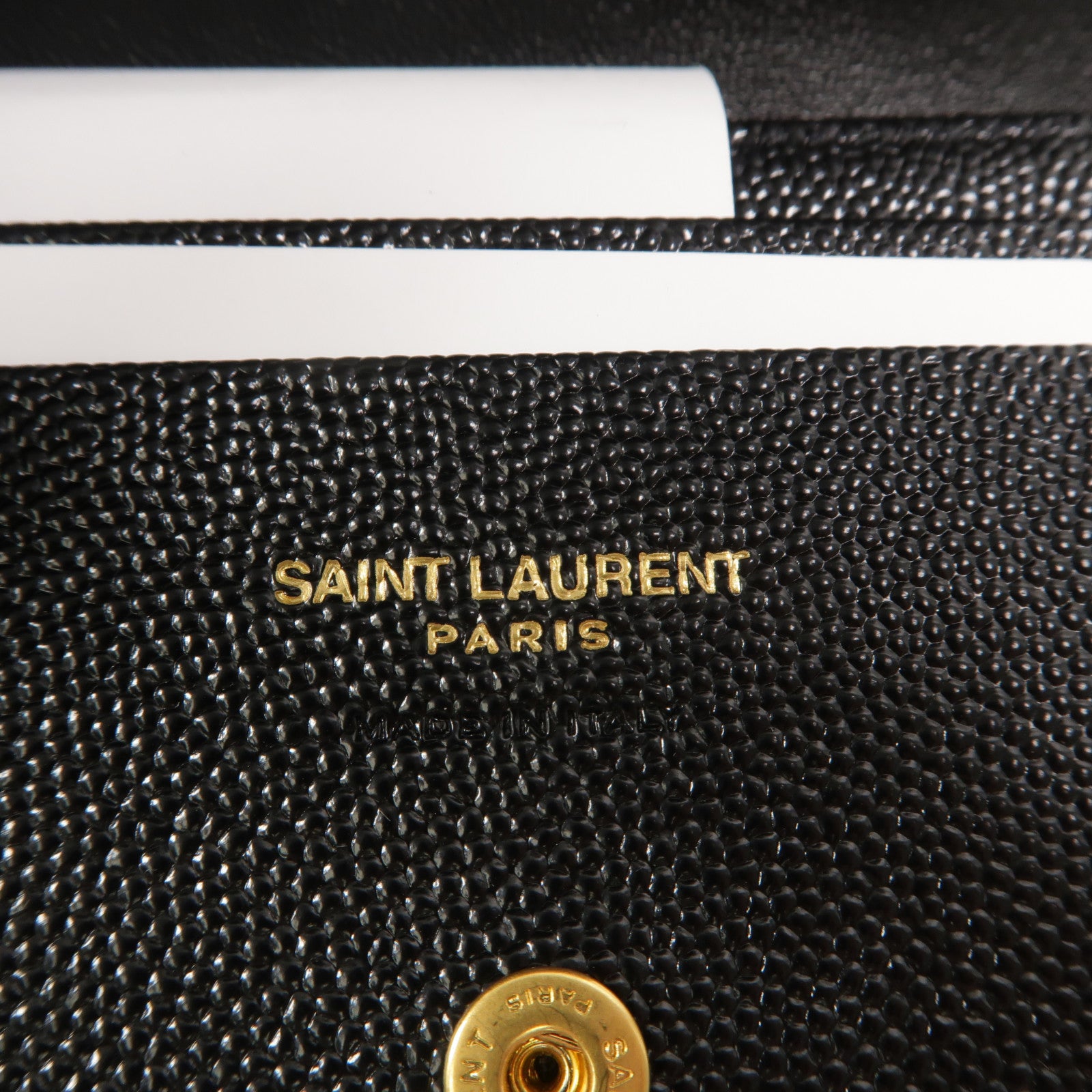 SAINT LAURENT 牛皮皮革Cassandre Matelasse Flap Card Case錢包