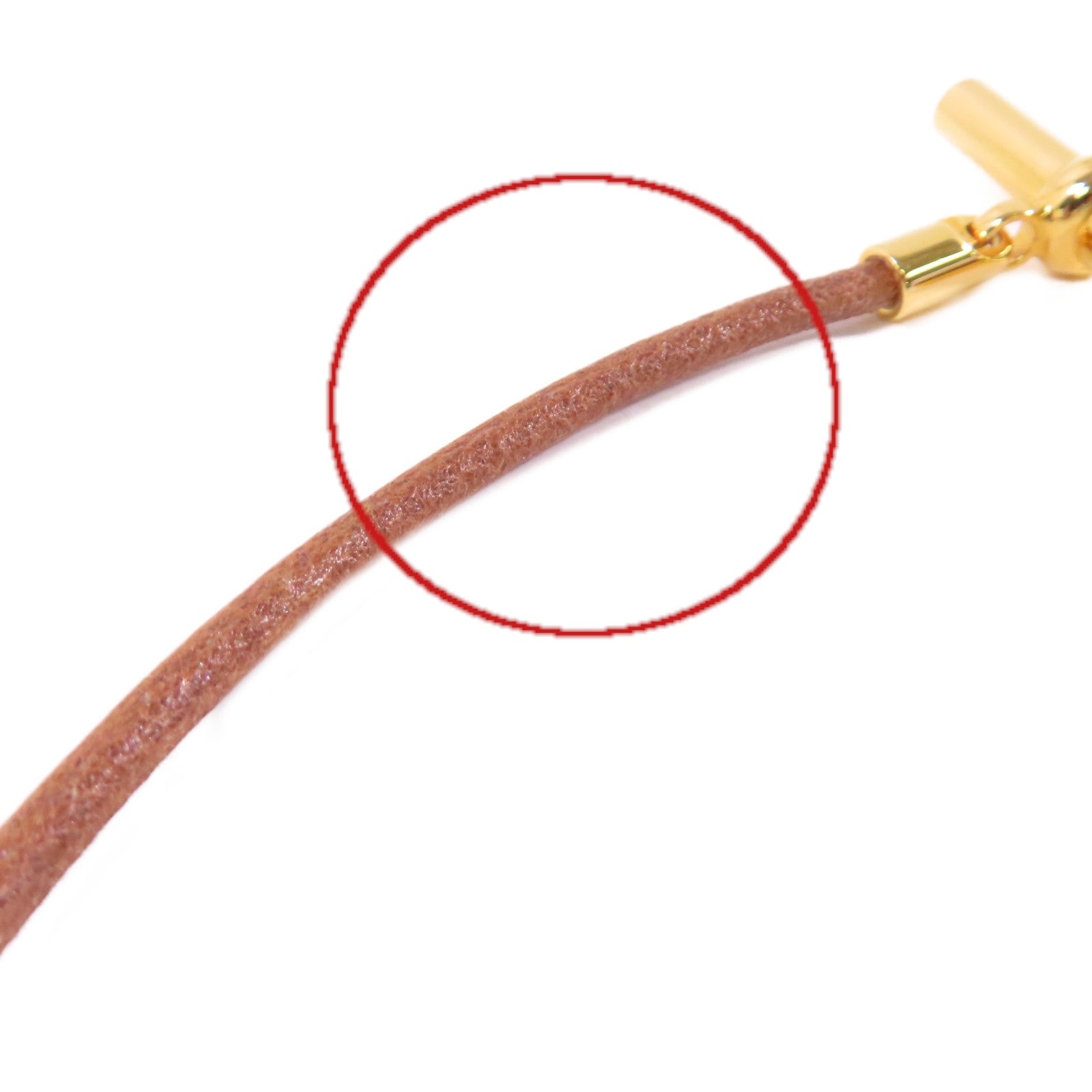 HERMES 麂皮皮革/金屬Glenan Bracelet金扣手鏈