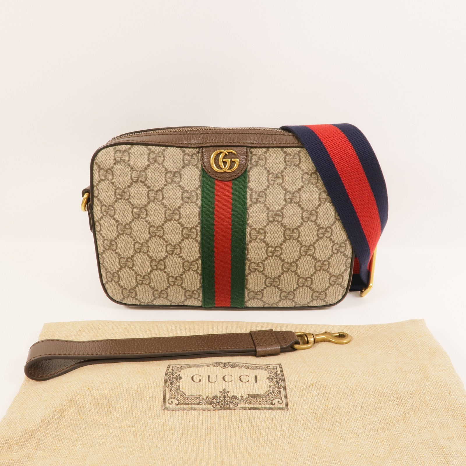 GUCCI 塗層帆布GG Ophidia Shoulder Bag肩背袋