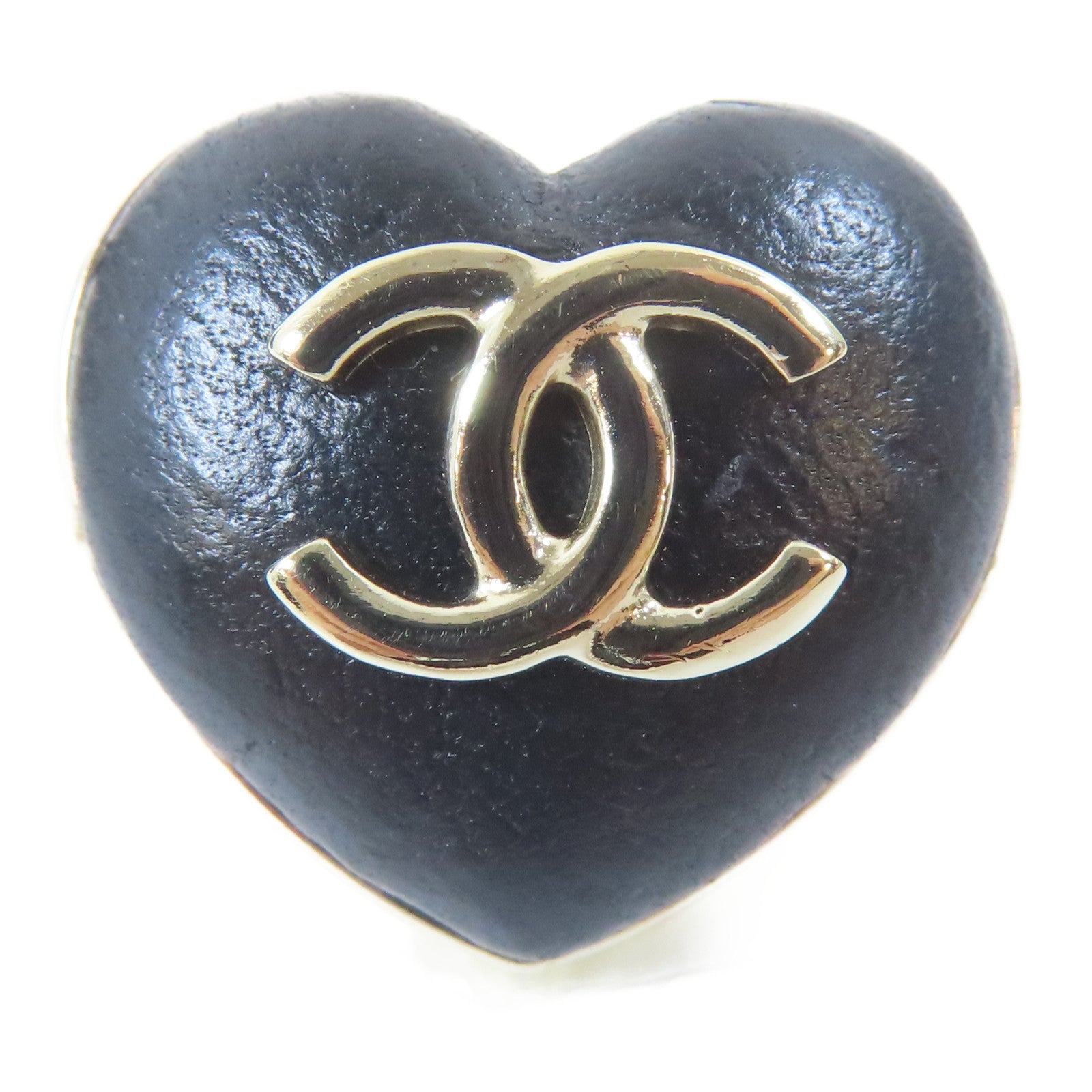 CHANEL 【激減優惠】皮革/金屬Brooch胸針黑色/金色
