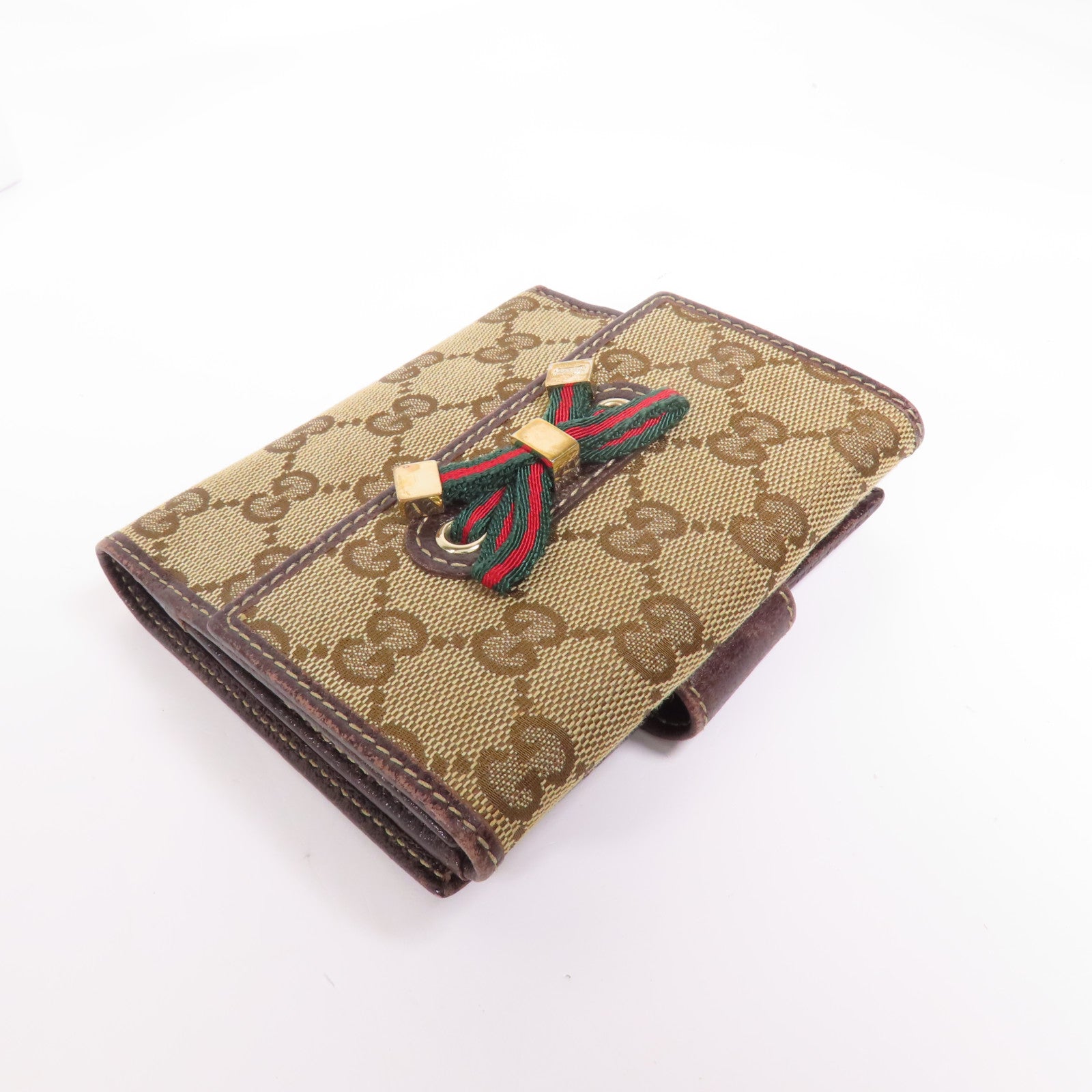 GUCCI 帆布Wallet金扣錢包