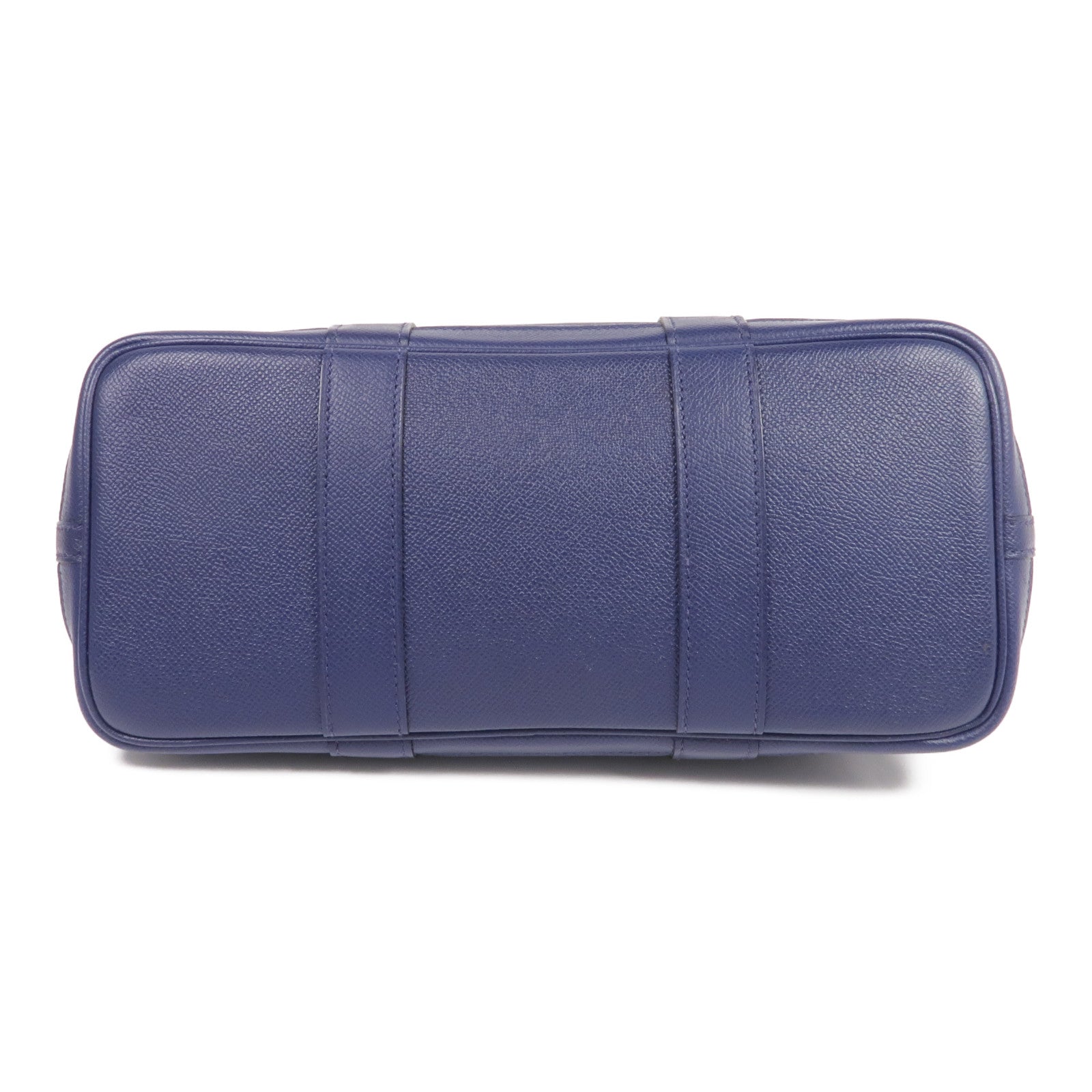 HERMES Epsom皮革Garden Party TPM銀扣手挽袋Bleu Saphir