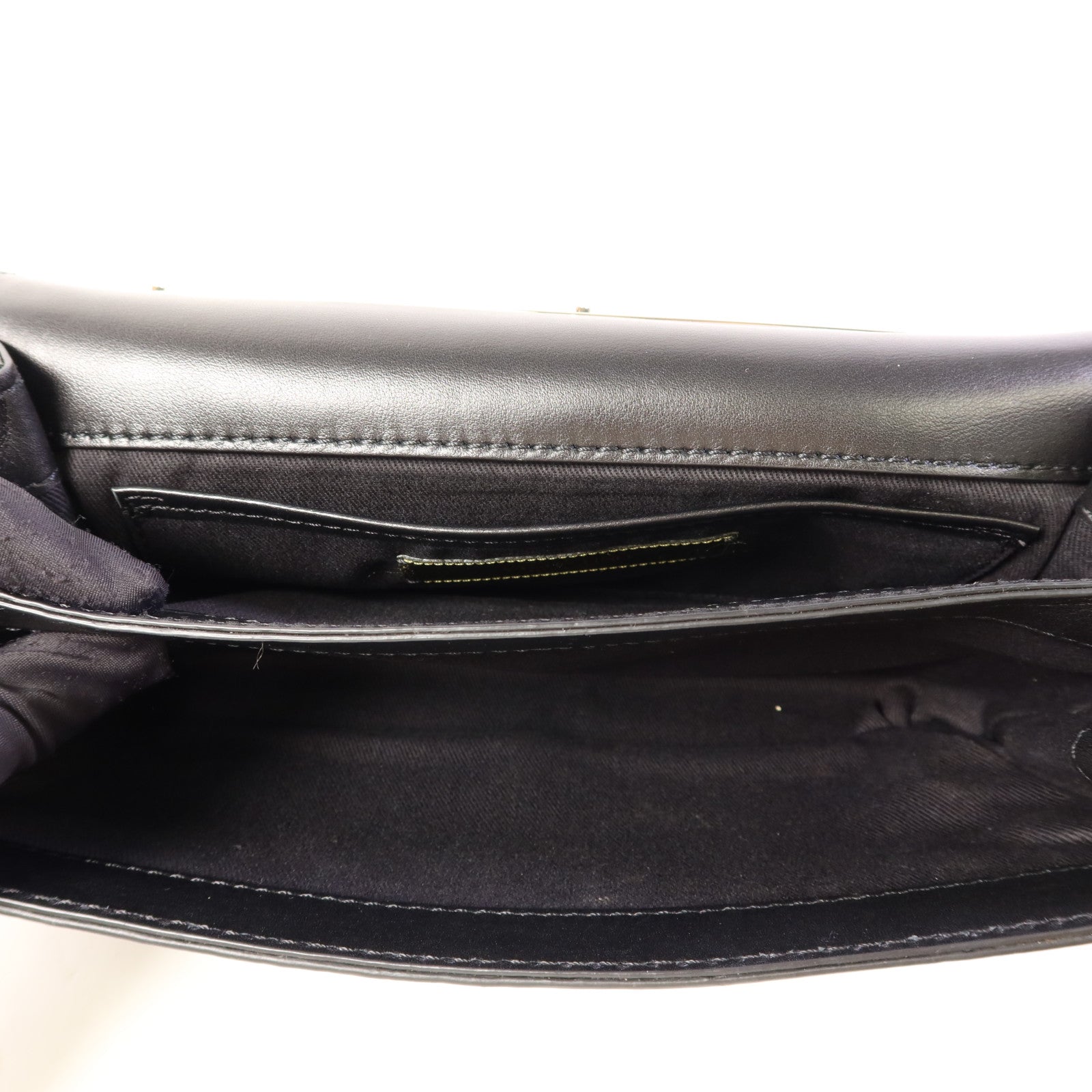 Valentino 牛皮皮革/水晶Shoulder Bag金扣鏈帶肩背袋