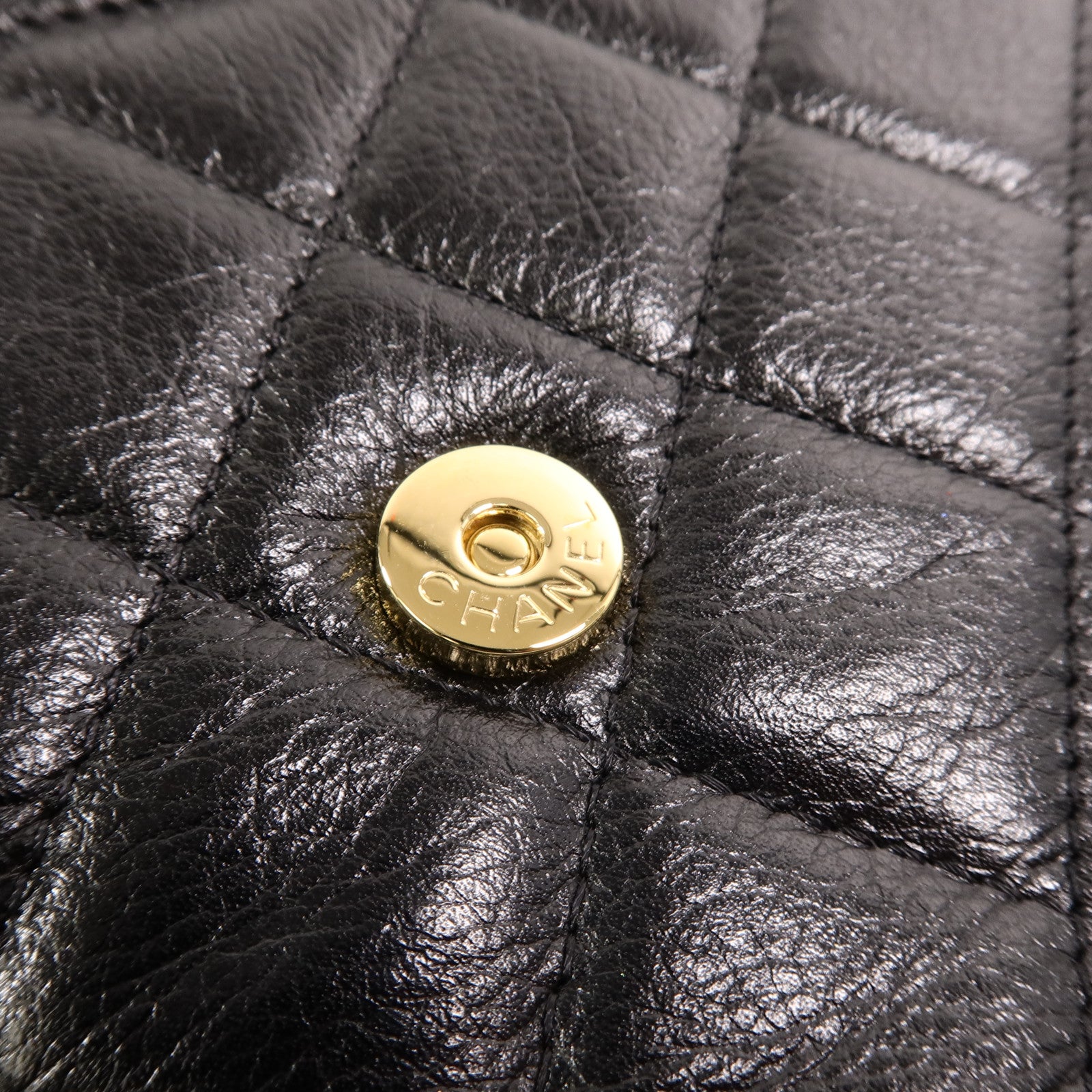 CHANEL 牛皮皮革Chain Shoulder鏈帶手挽肩背兩用袋