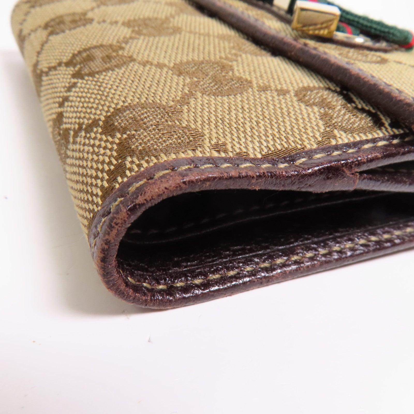 GUCCI 帆布Wallet金扣錢包