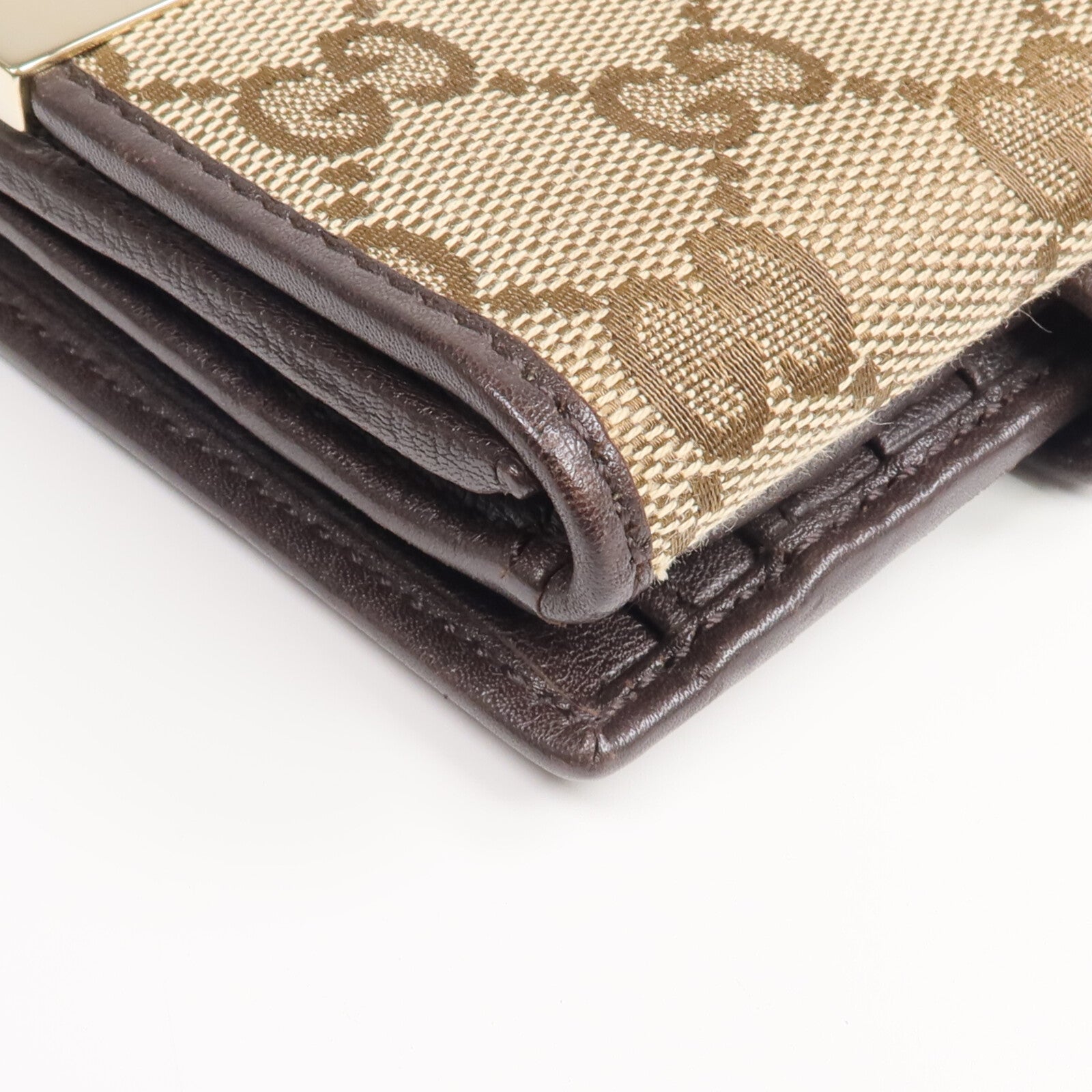 GUCCI 帆布Wallet金扣錢包