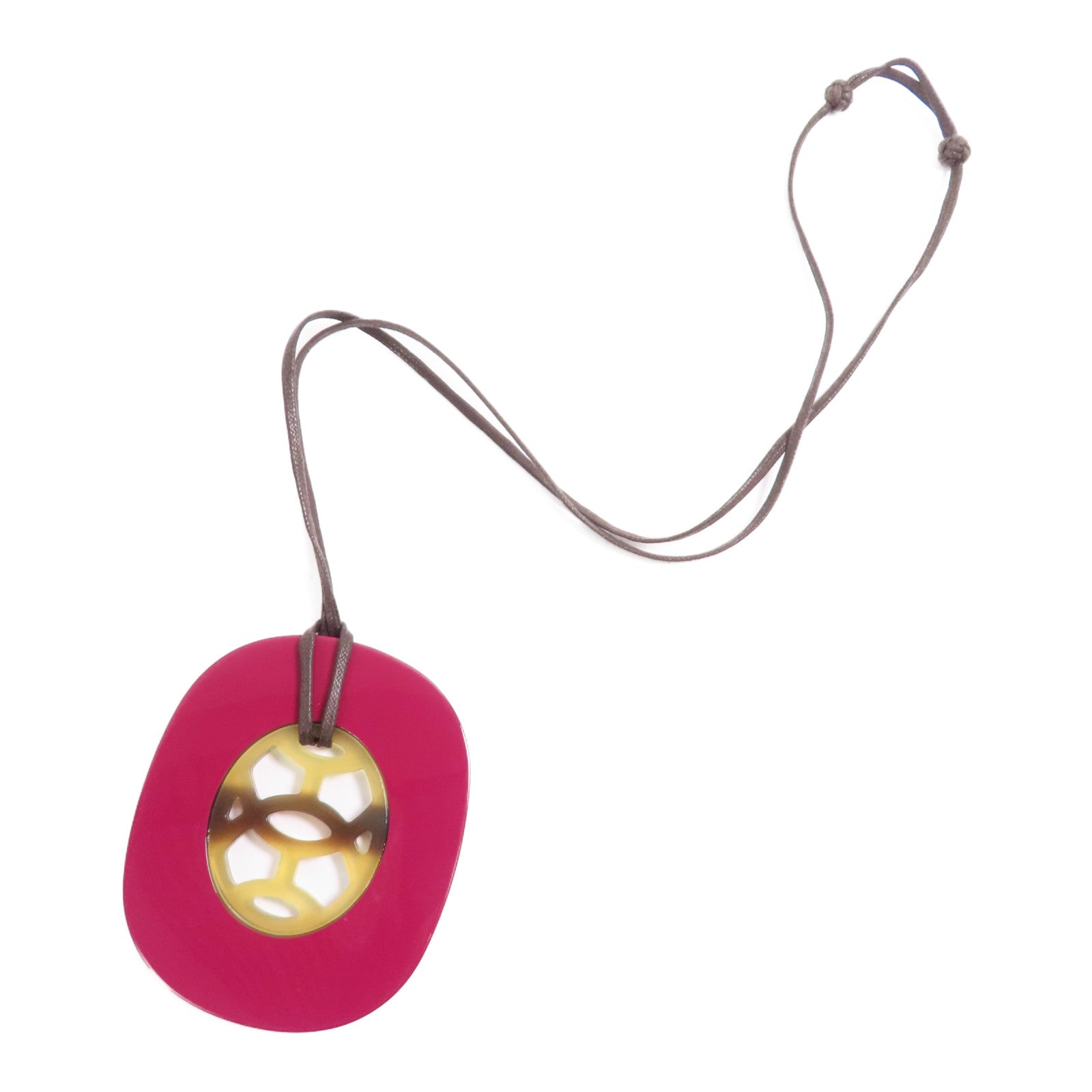 HERMES 水牛角Horn & Lacquer Lift Pendant項鍊