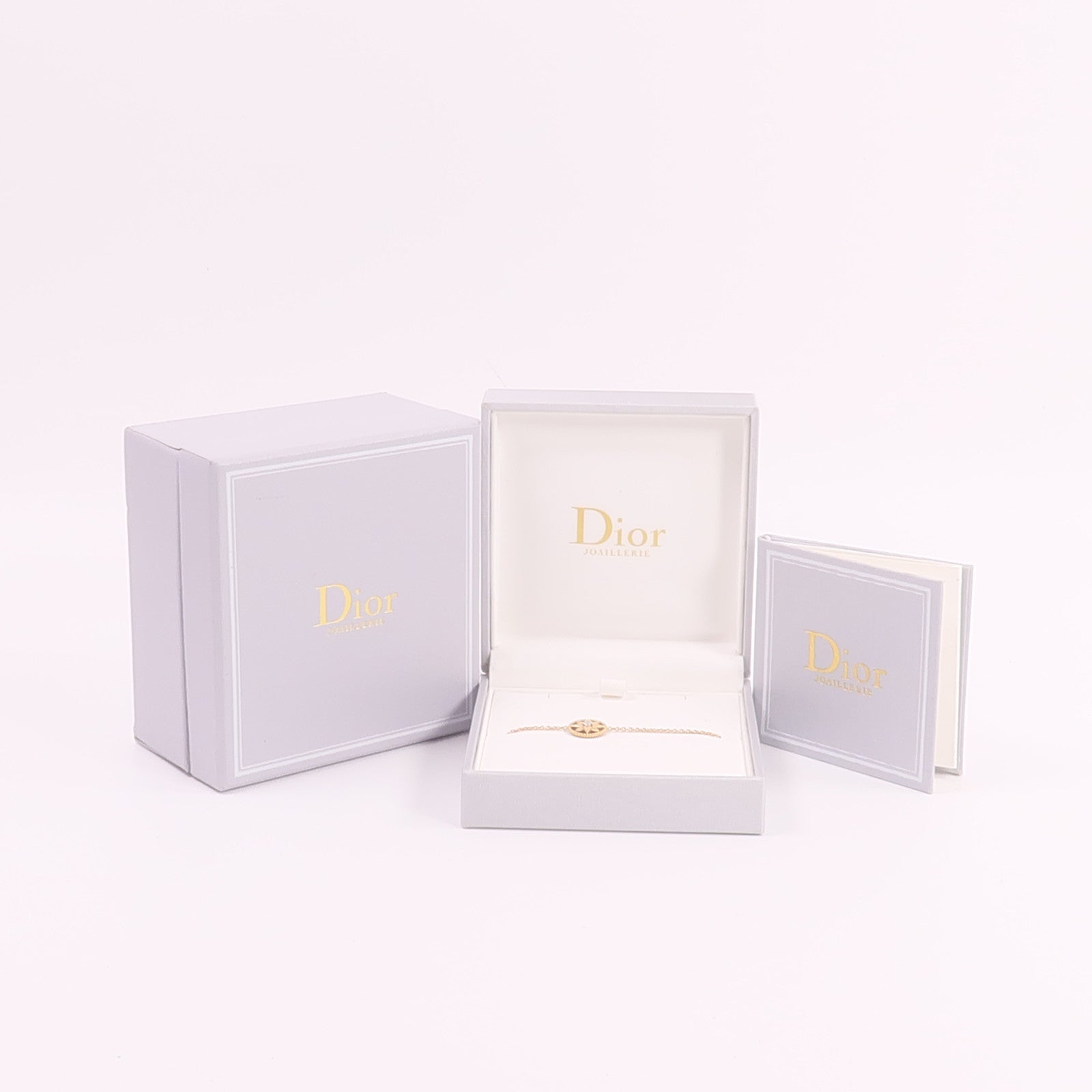 Dior 18K玫瑰金Rose Des Vents縞瑪瑙手鏈