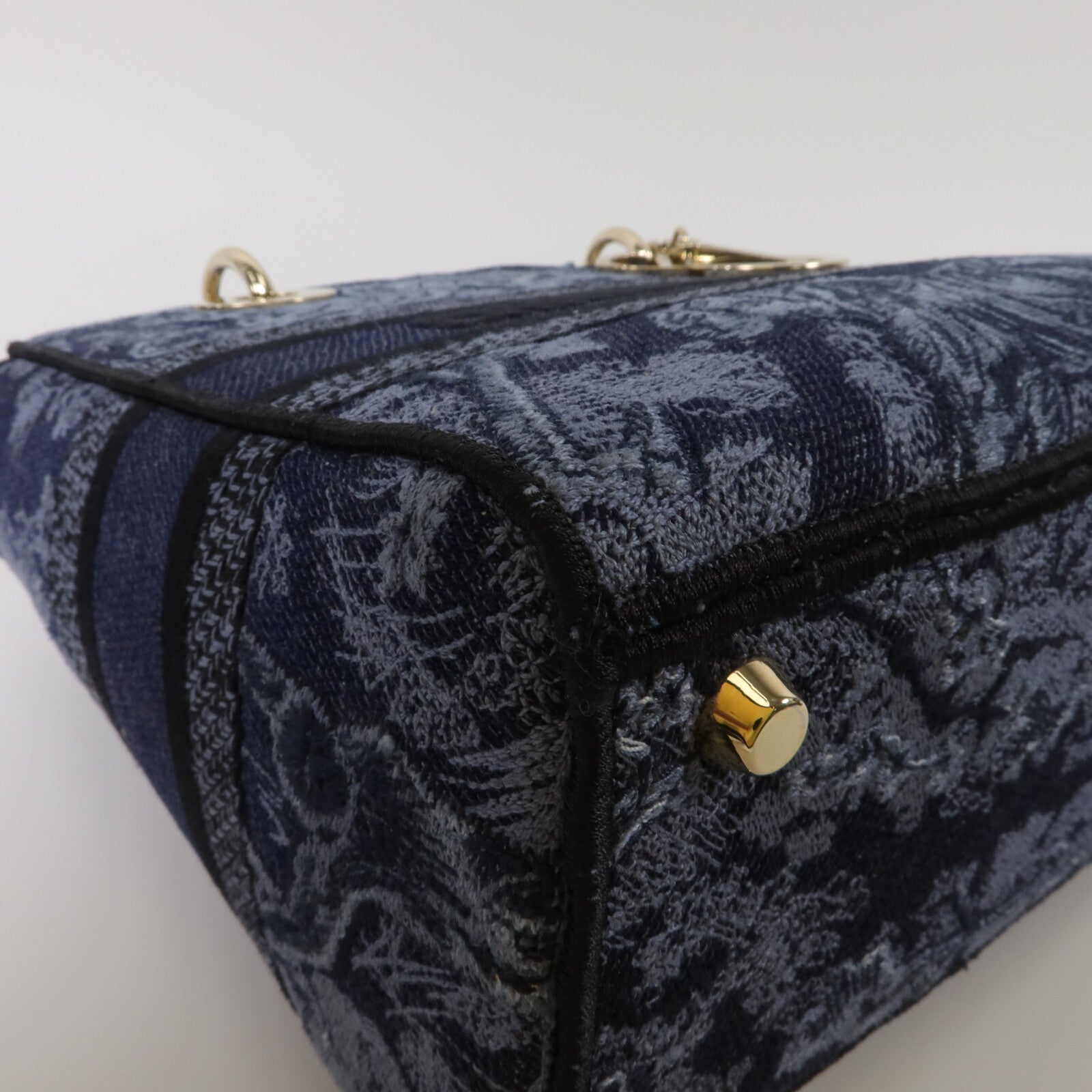Dior 帆布Lady Dior D Lite Medium手挽肩背兩用袋