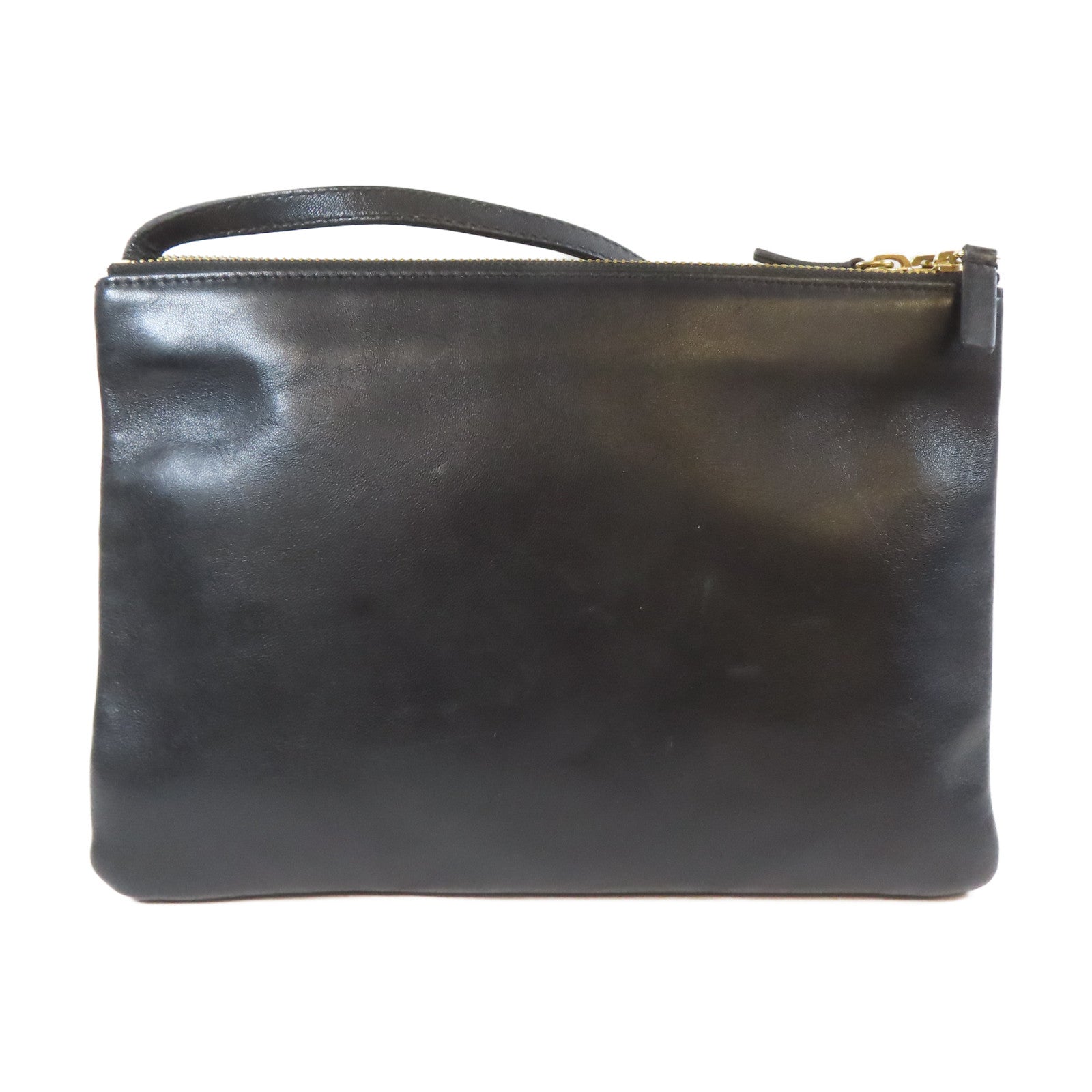 CELINE 牛皮皮革Torio金扣肩背袋黑色