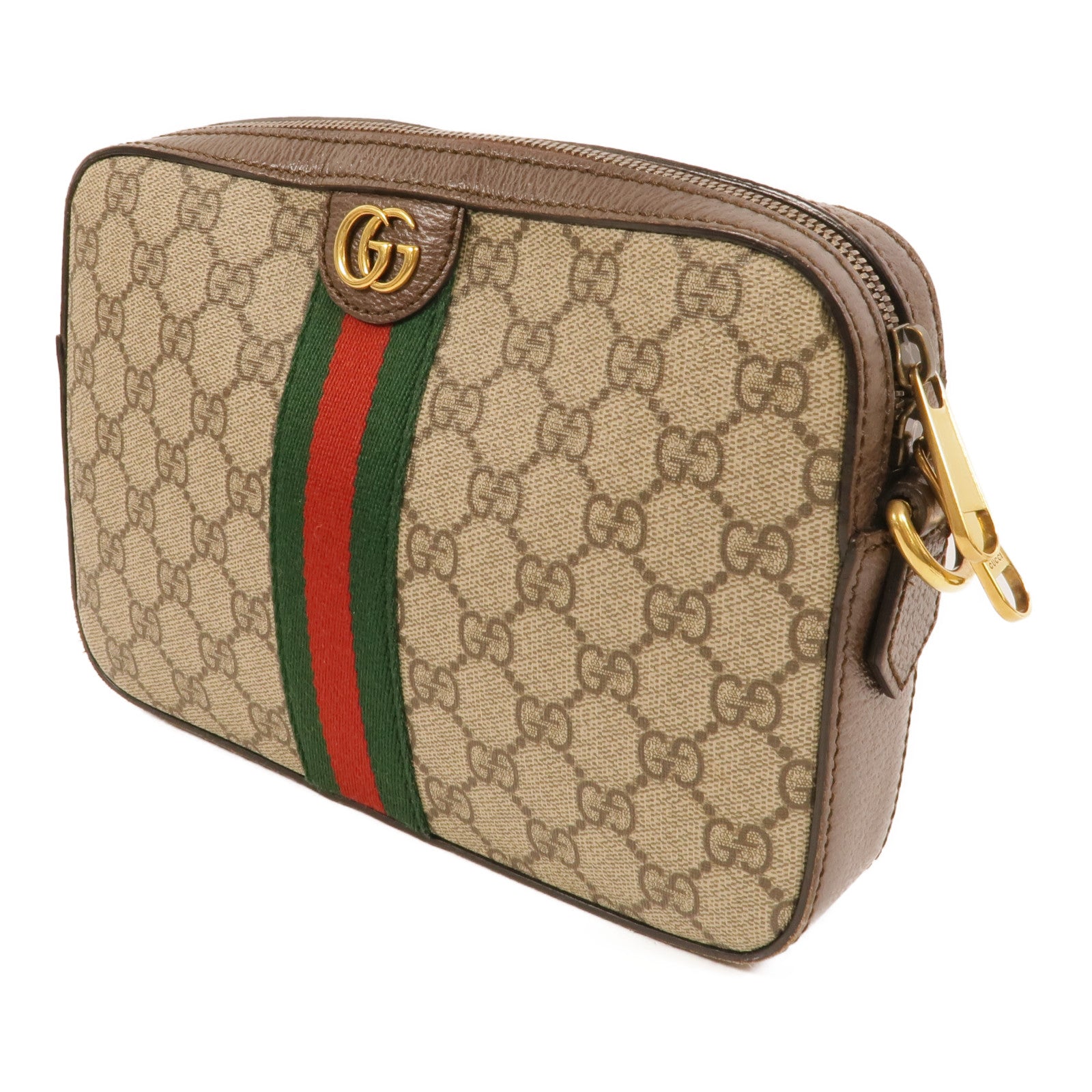 GUCCI 塗層帆布GG Ophidia Shoulder Bag肩背袋