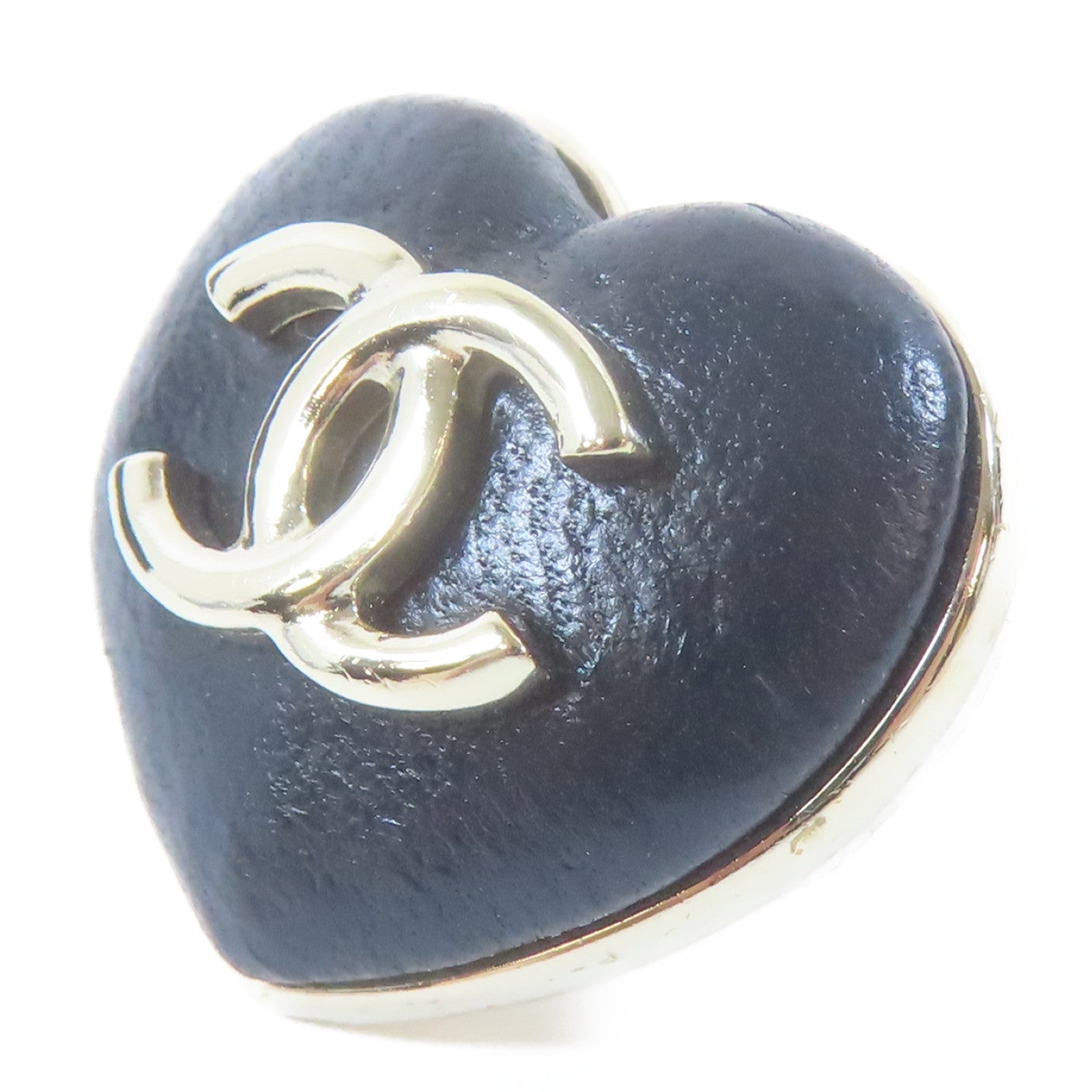CHANEL 【激減優惠】皮革/金屬Brooch胸針黑色/金色