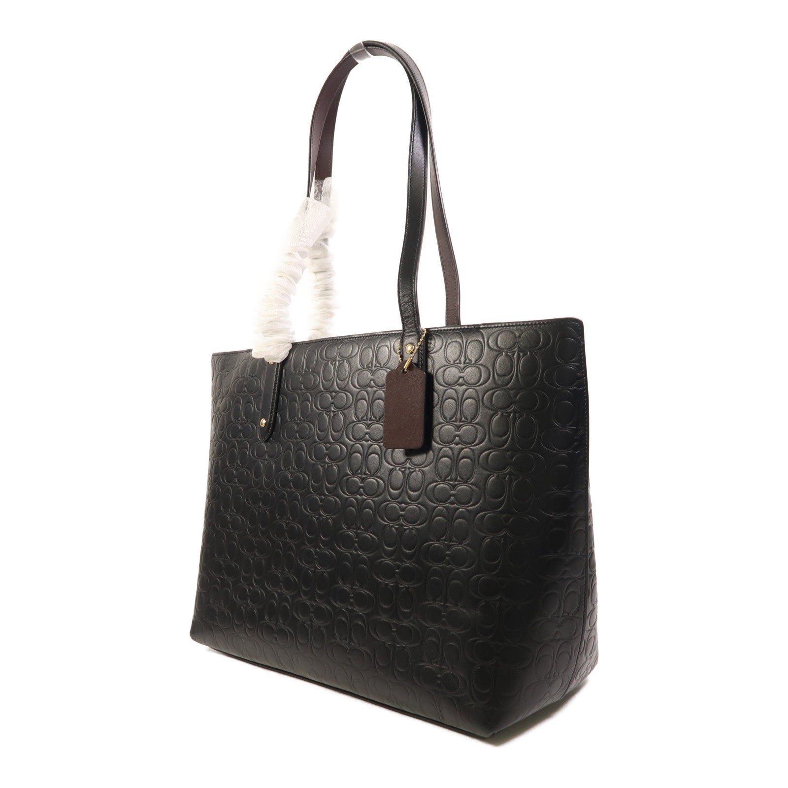 COACH 牛皮皮革Central Tote金扣肩背袋