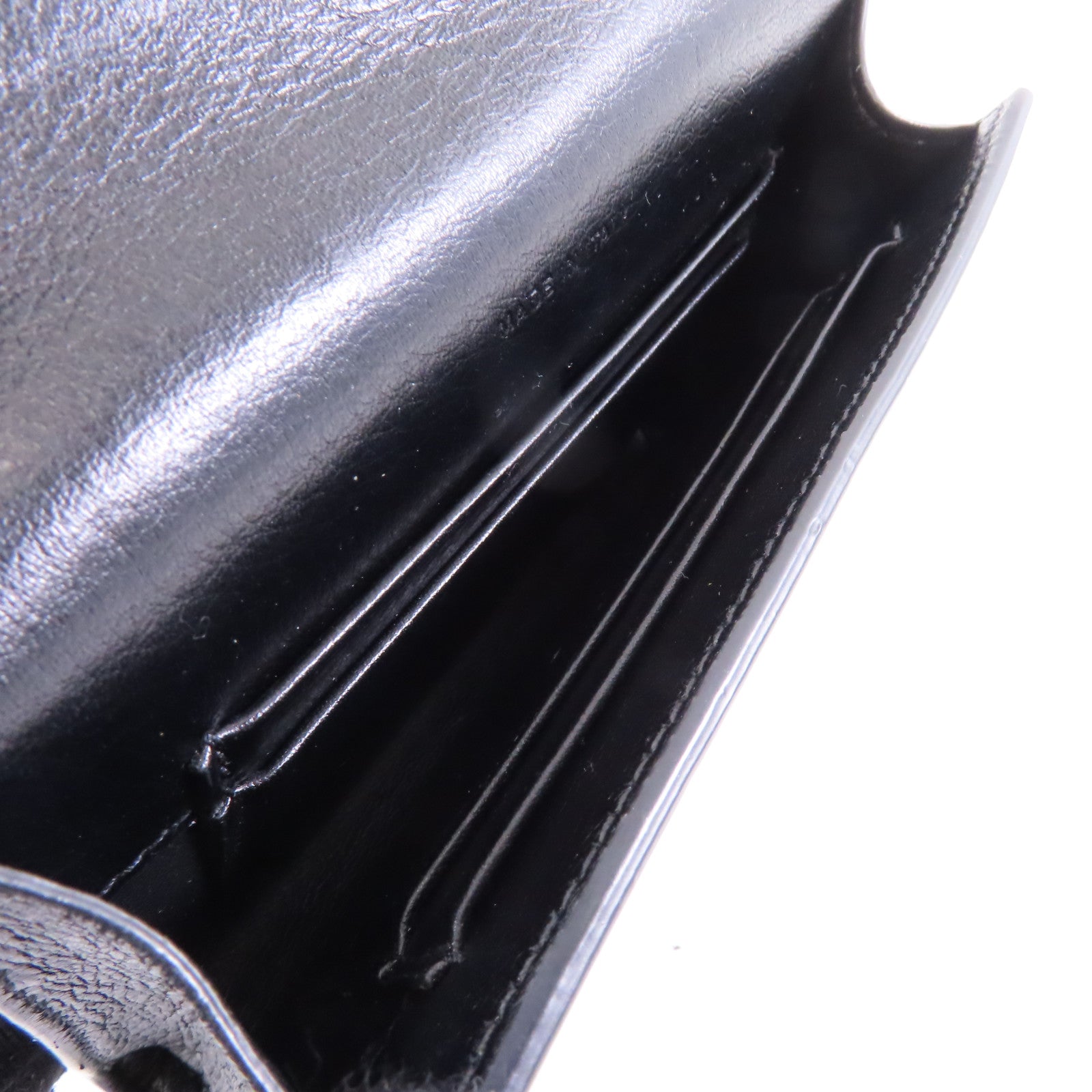 SAINT LAURENT 牛皮皮革Card Case銀扣卡片套黑色