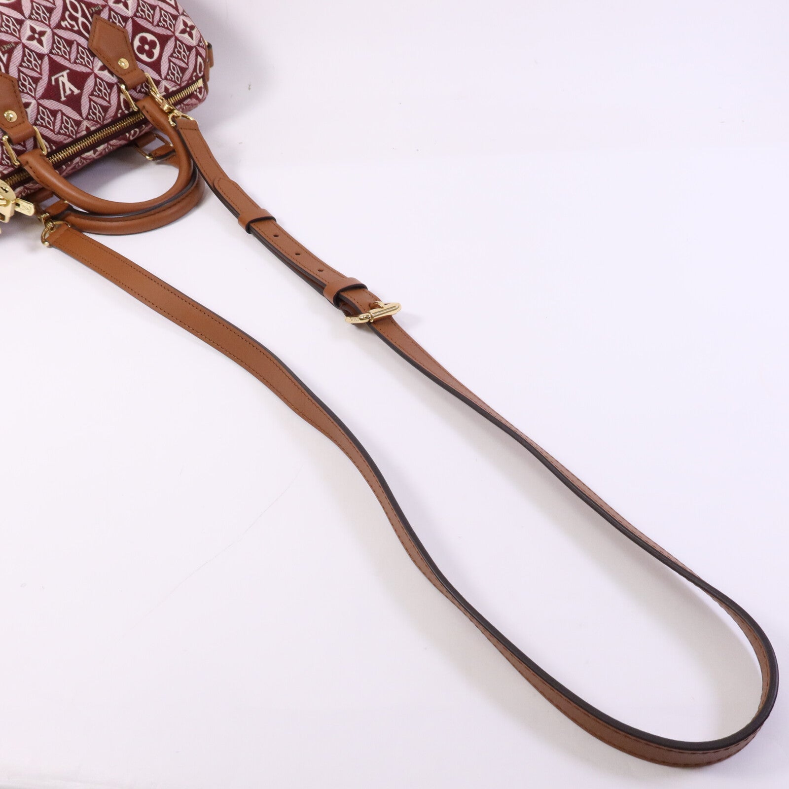 LOUIS VUITTON Jacquard Since 1854 Speedy Bandouliere 25金扣手挽肩背兩用袋