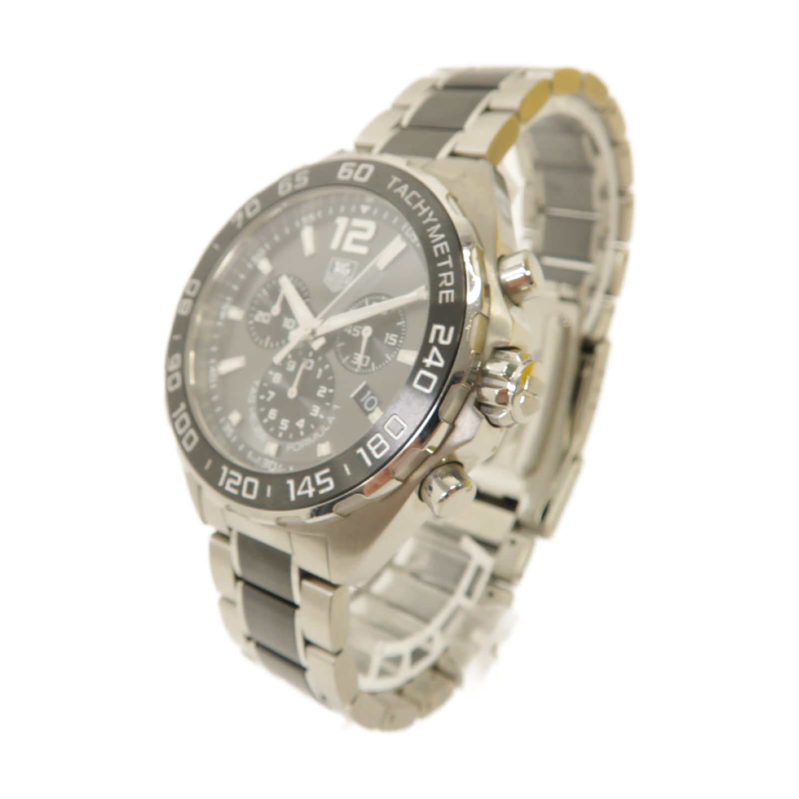 TAG HEUER Formula 1陶瓷/不鏽鋼手錶石英機芯灰色