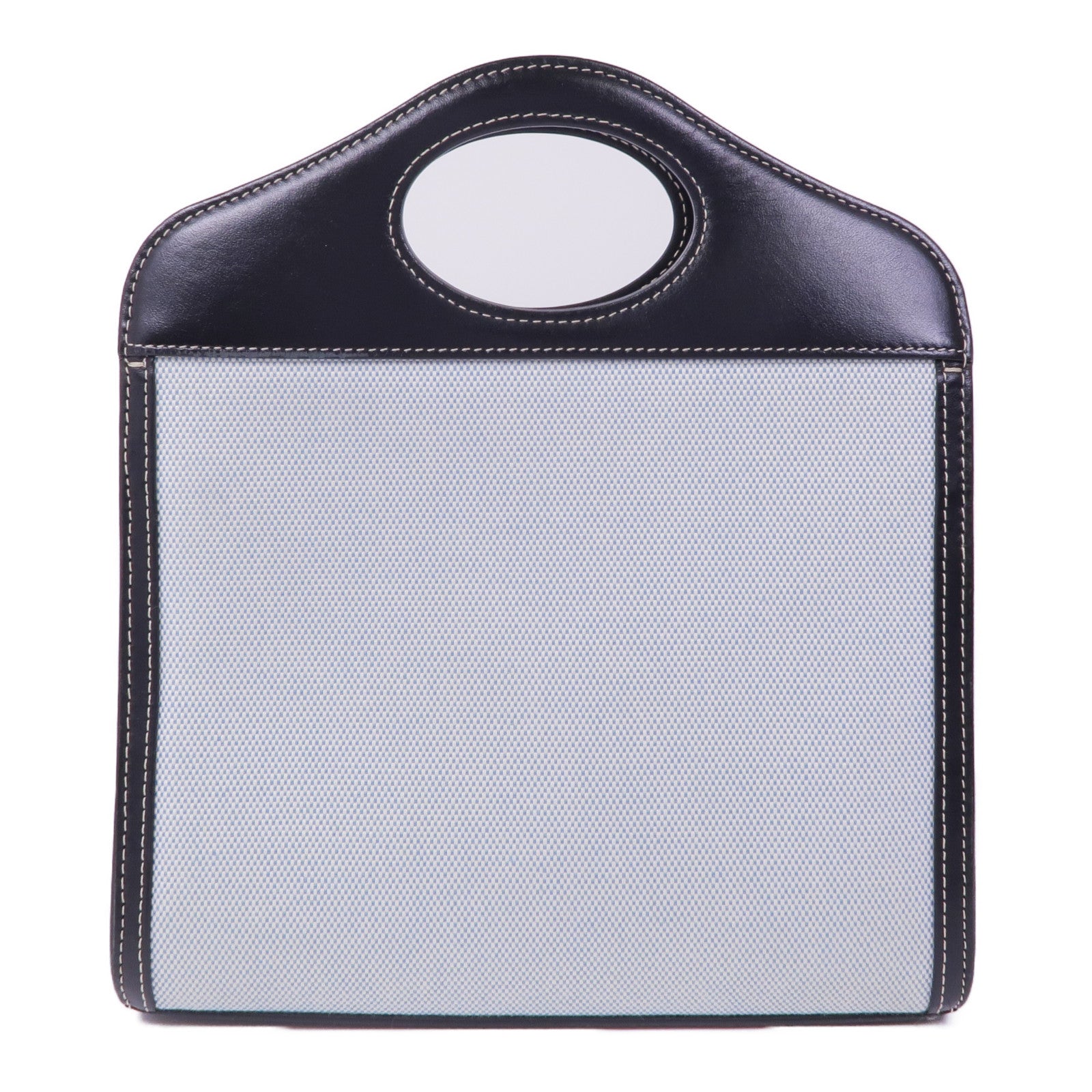 BURBERRY 帆布/皮革2 Way Shoulder銀扣手挽肩背兩用袋