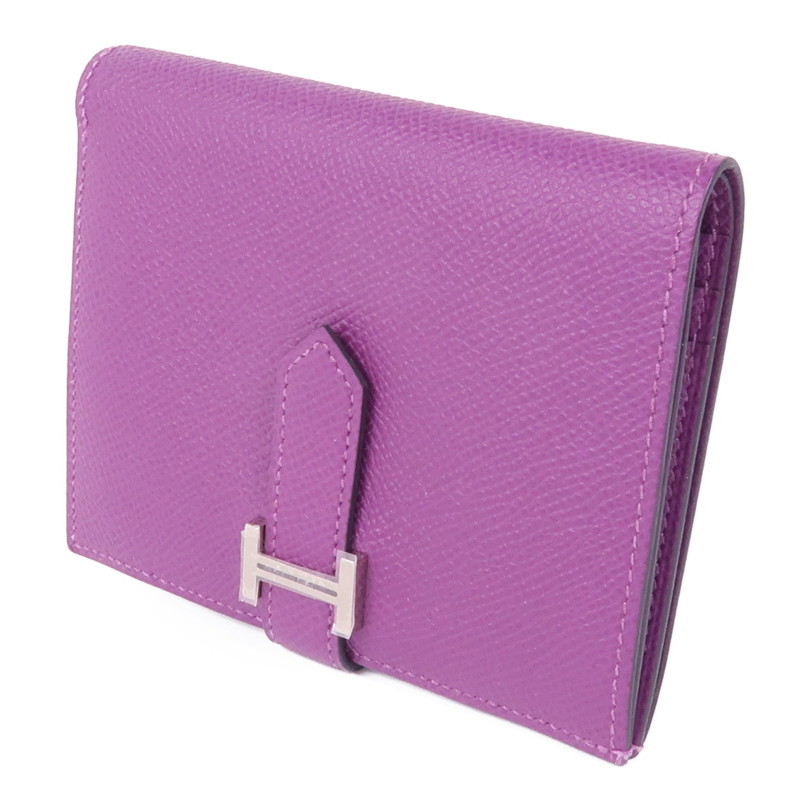 HERMES Epsom皮革Bearn Wallet銀扣錢包Anemone