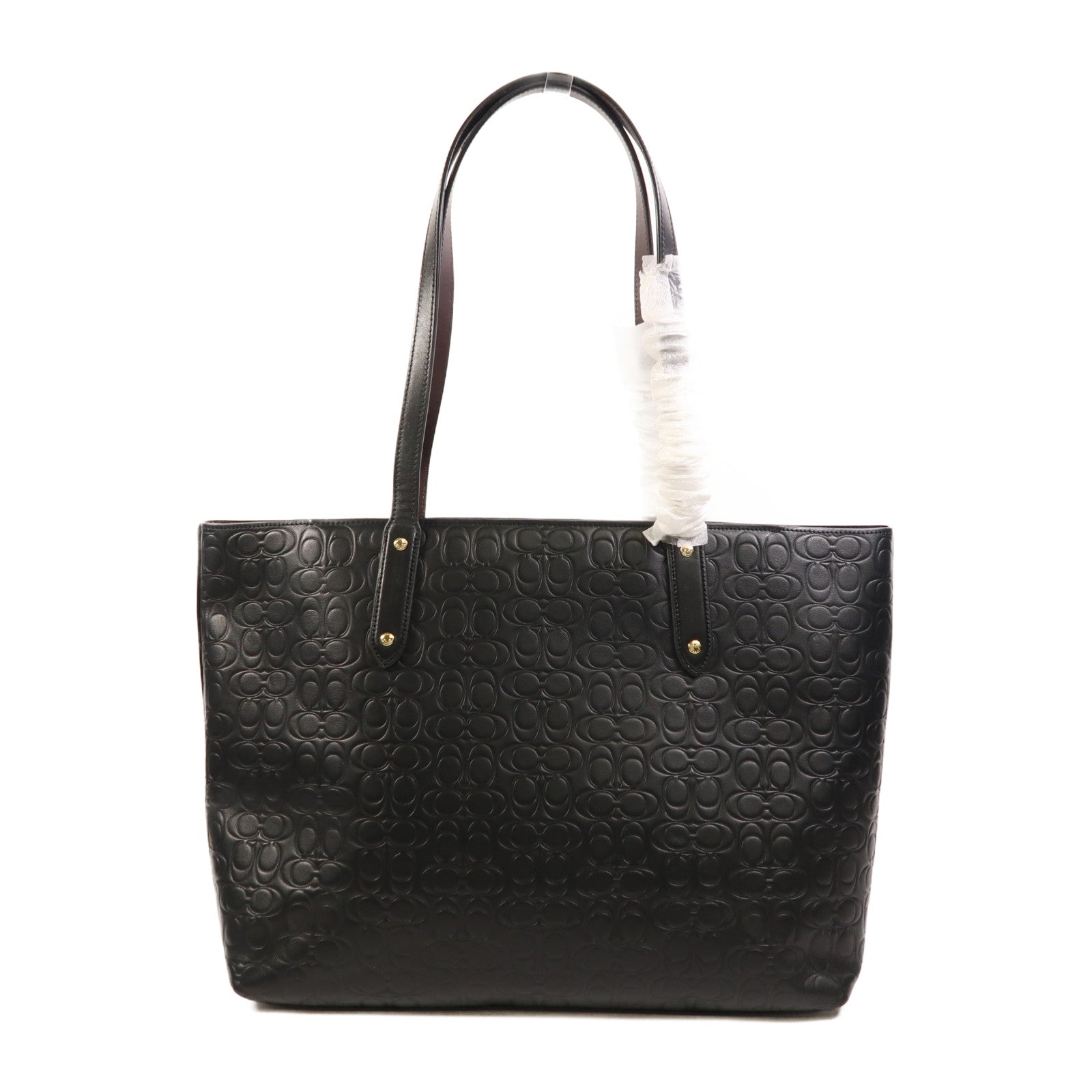 COACH 牛皮皮革Central Tote金扣肩背袋