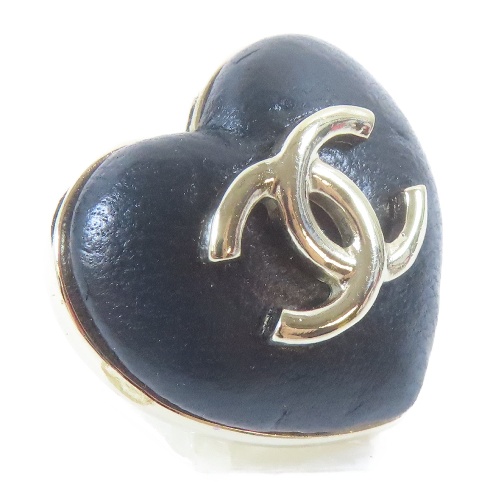 CHANEL 【激減優惠】皮革/金屬Brooch胸針黑色/金色
