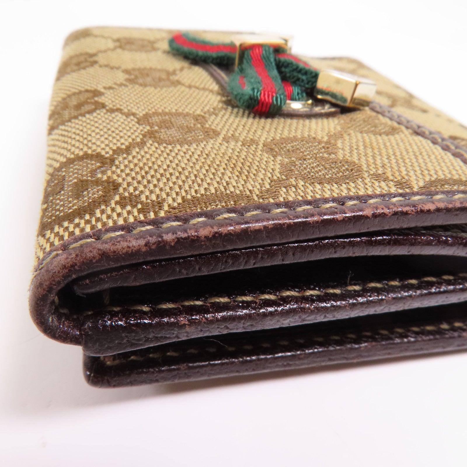 GUCCI 帆布Wallet金扣錢包