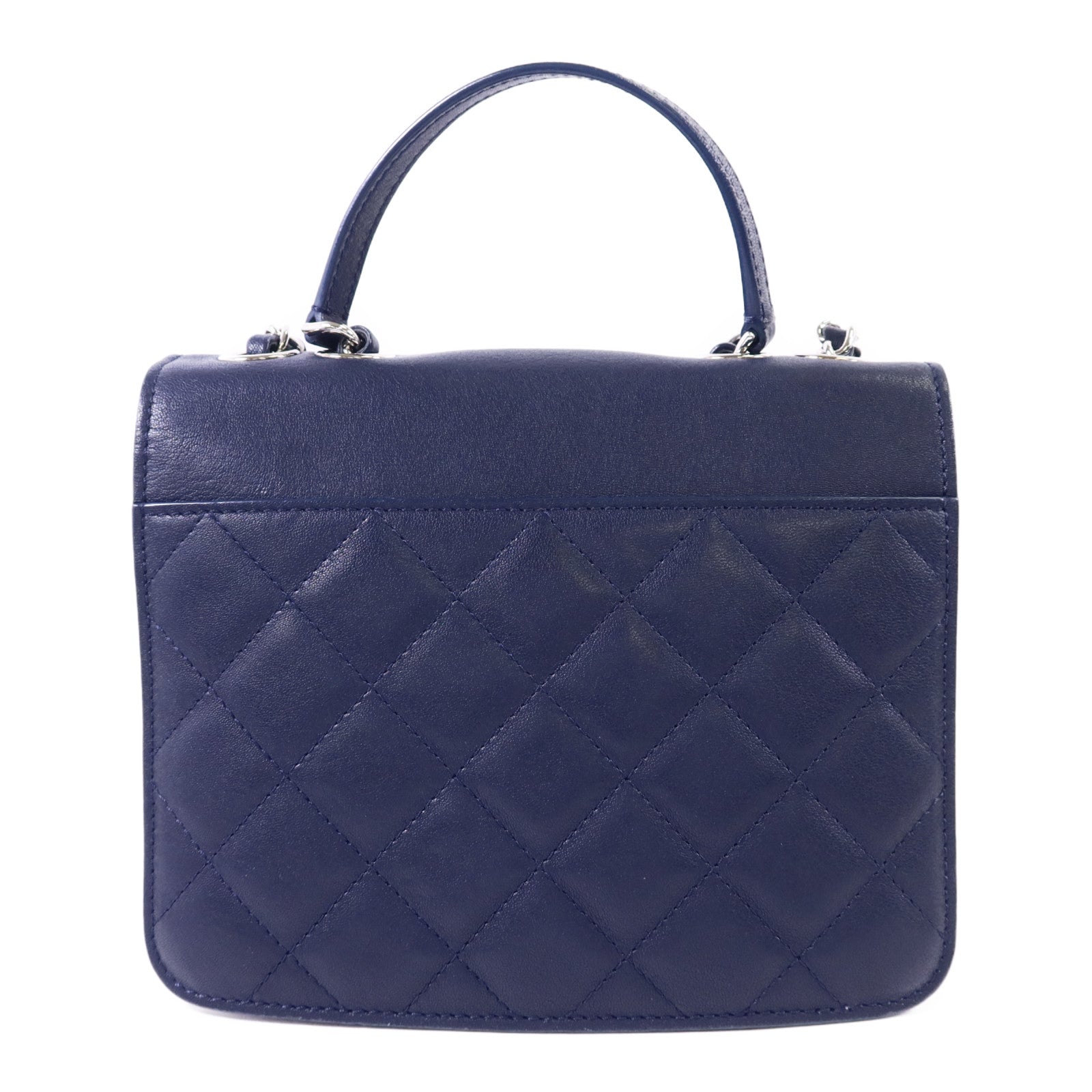 CHANEL 【激減優惠】牛皮皮革2 Way Chain Shoulder Bag銀扣鏈帶肩背袋