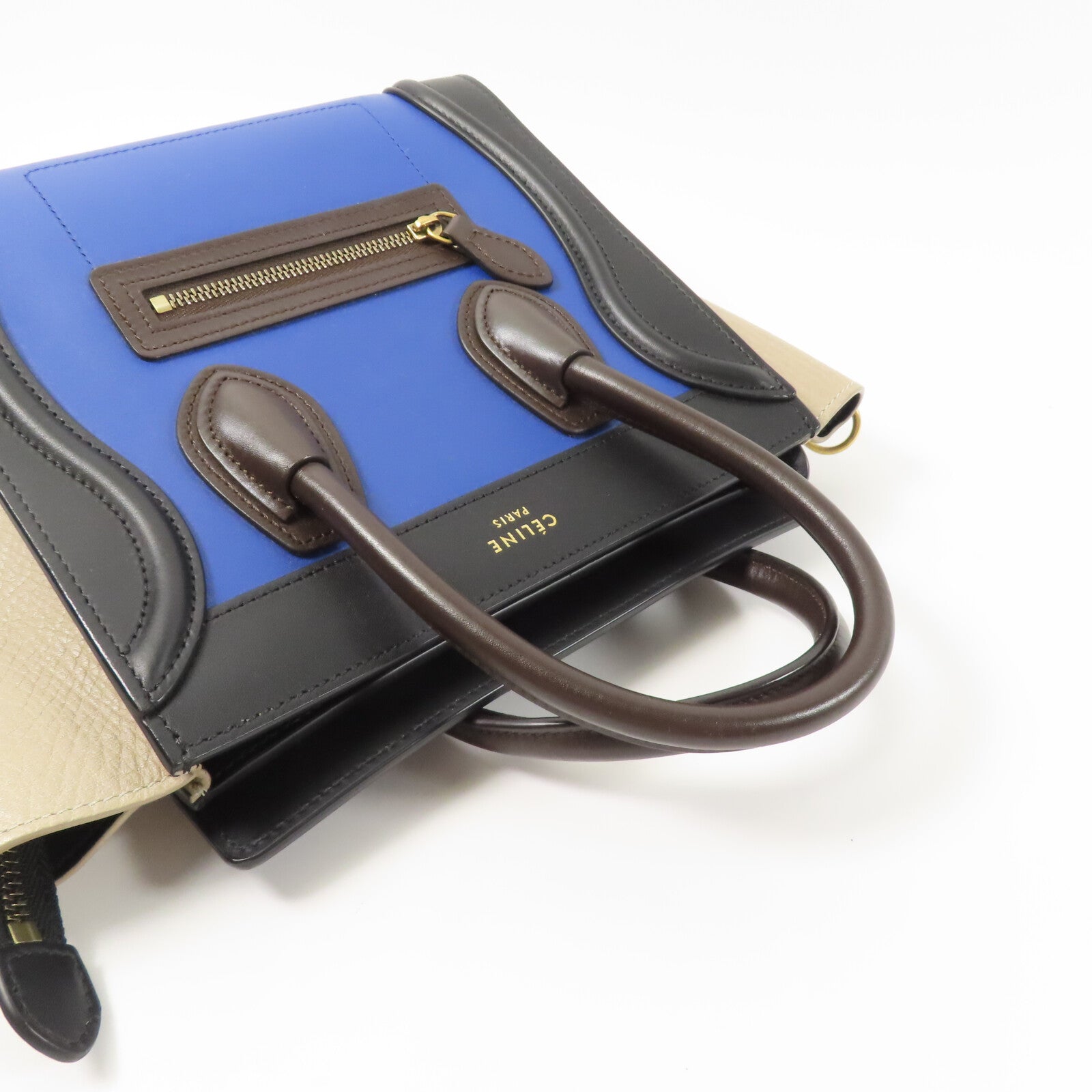 CELINE 牛皮皮革Nano Luggage手挽肩背兩用袋