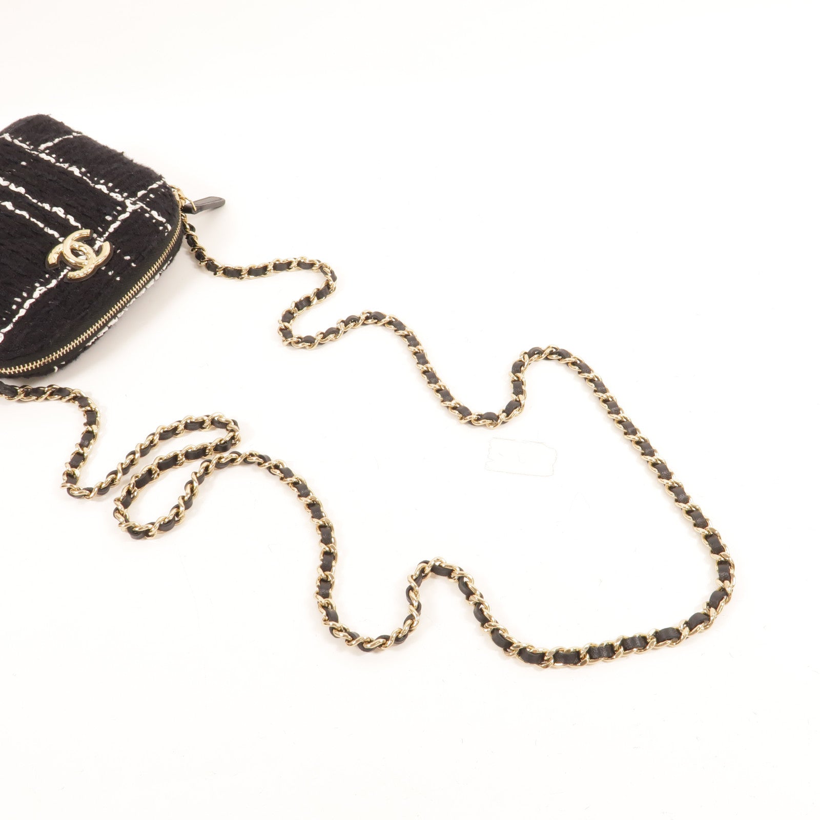 CHANEL Tweed Chain Shoulder肩背袋