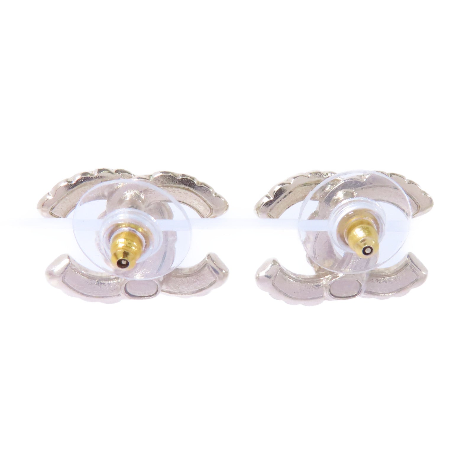 CHANEL PVC/金屬Earrings耳環金色/白色
