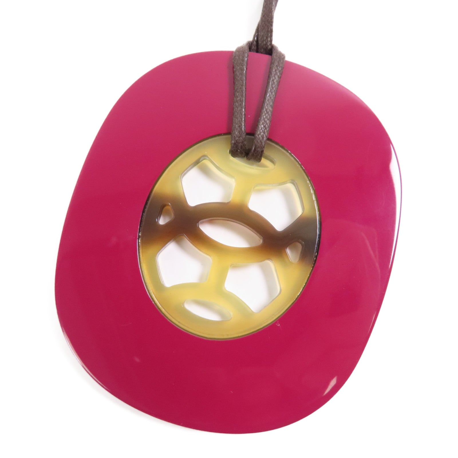 HERMES 水牛角Horn & Lacquer Lift Pendant項鍊