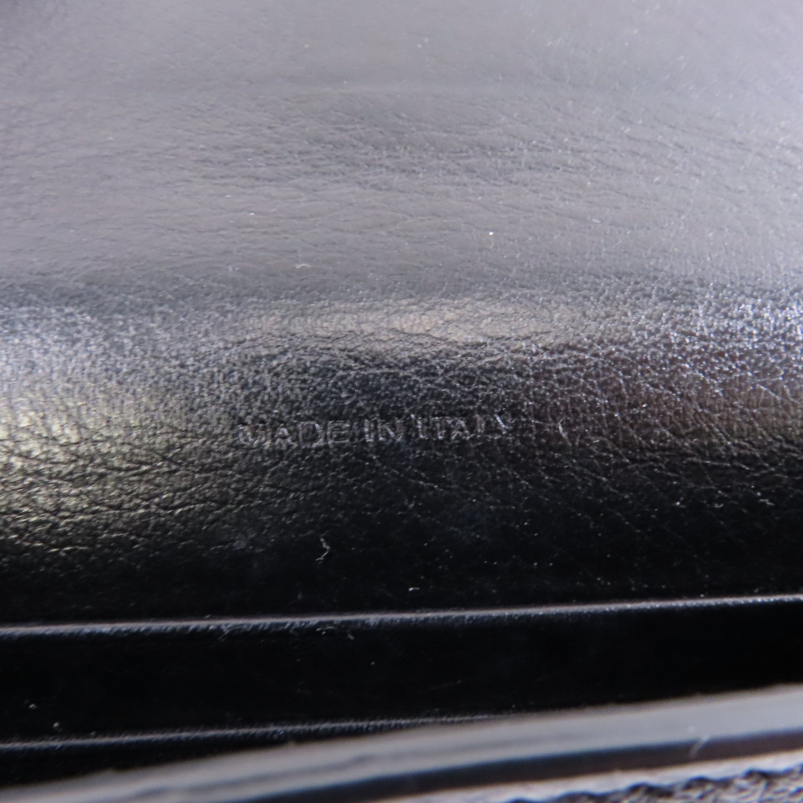 SAINT LAURENT 牛皮皮革Card Case銀扣卡片套黑色