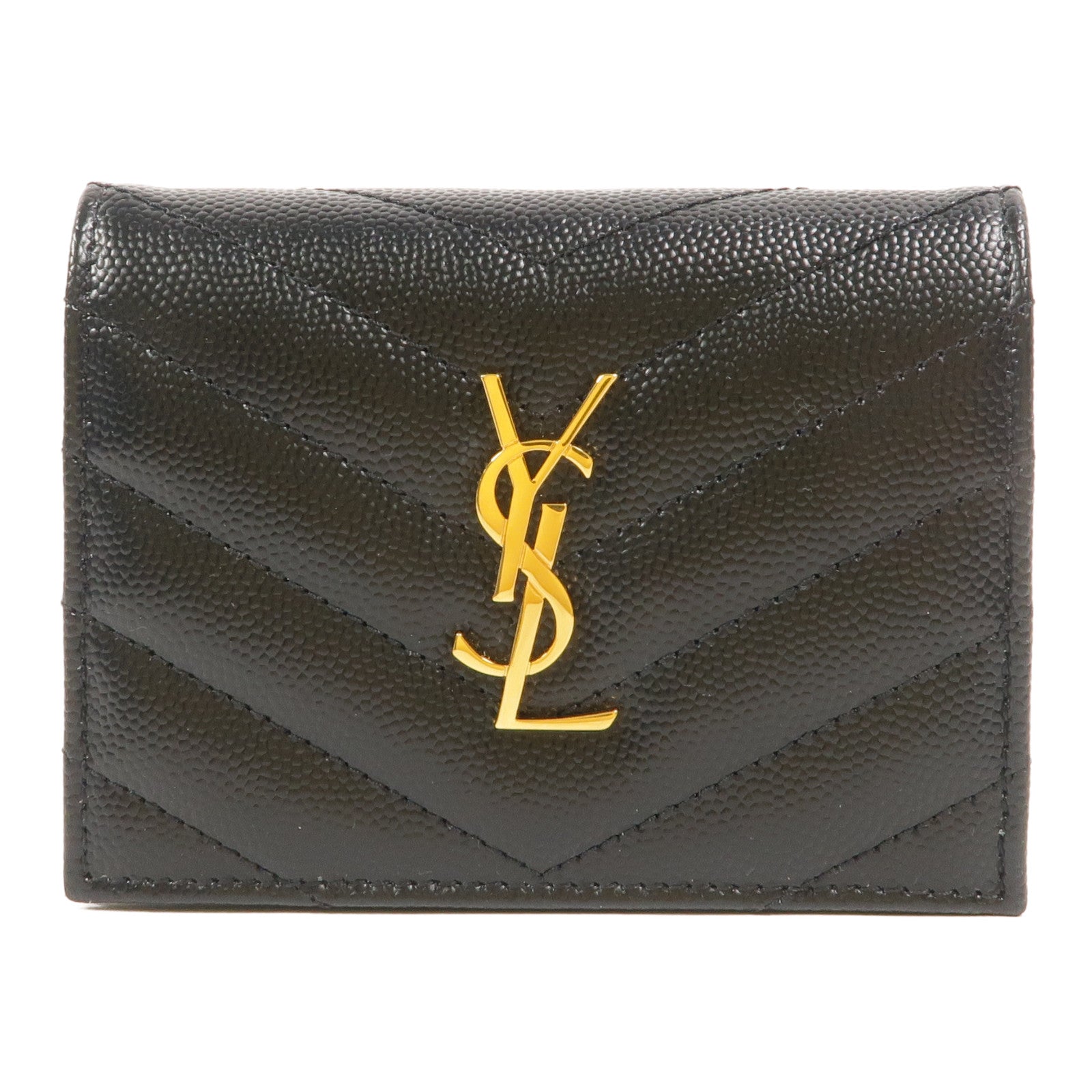 SAINT LAURENT 牛皮皮革Cassandre Matelasse Flap Card Case錢包