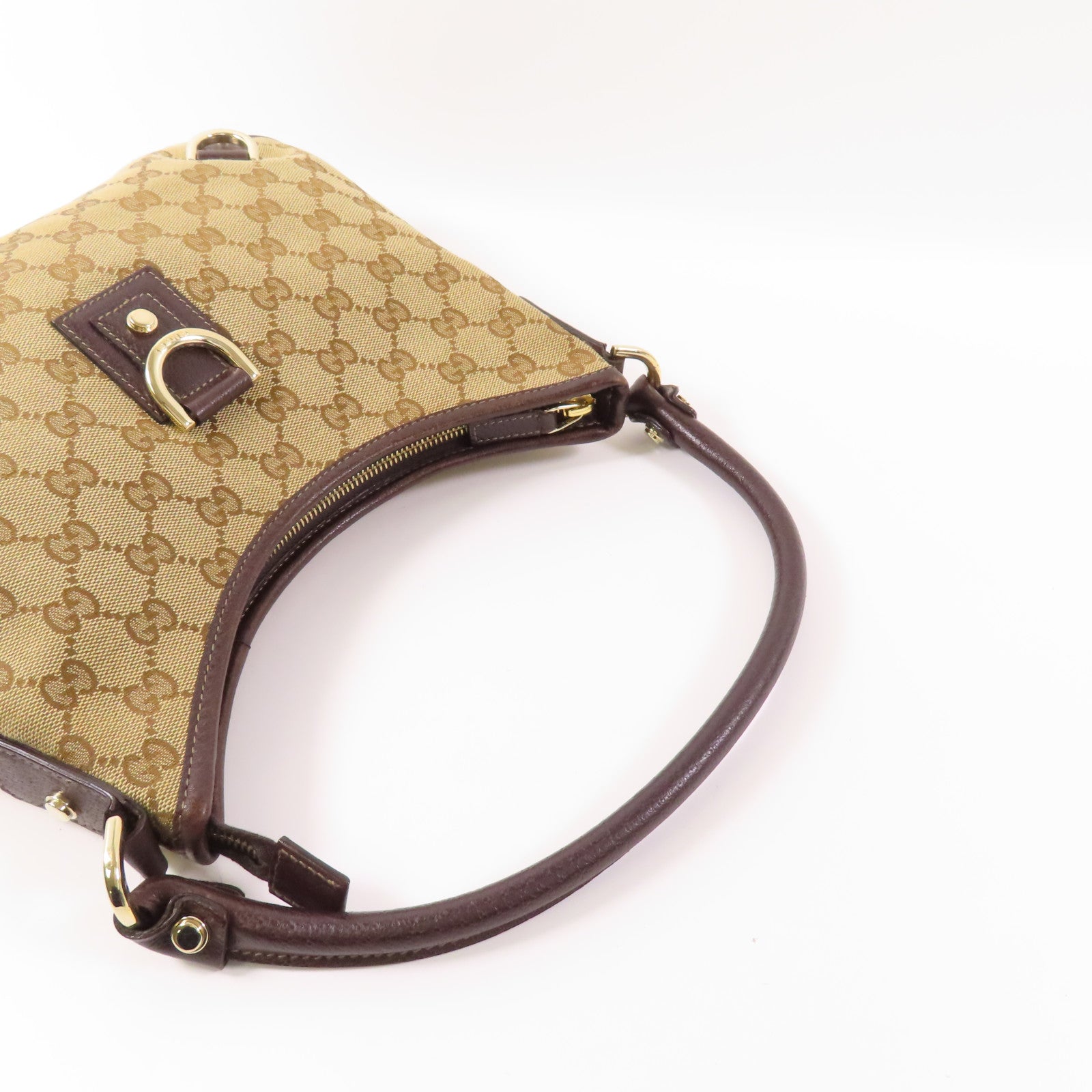 GUCCI 帆布Shoulder Bag金扣肩背袋