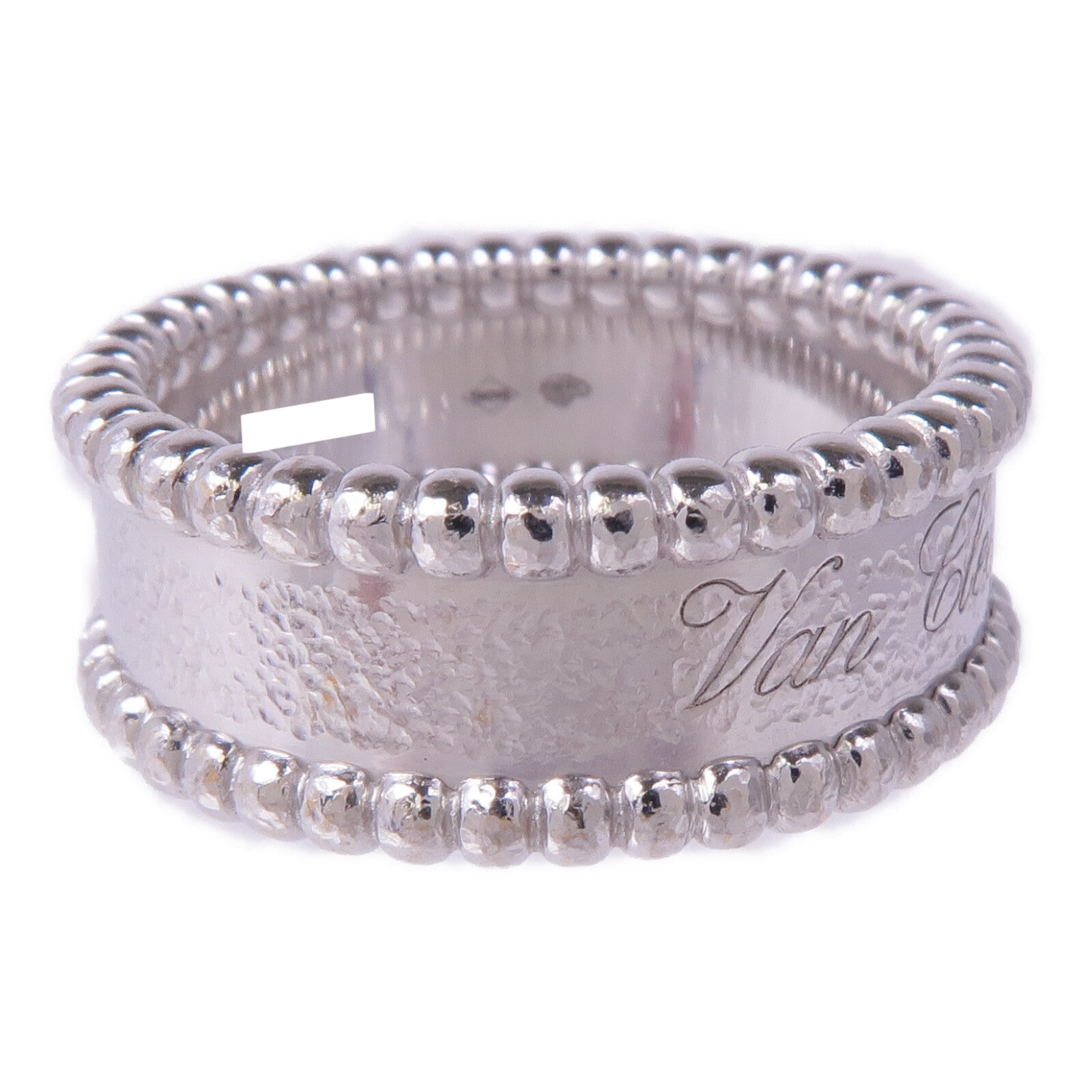Van Cleef & Arpels 18K白金Perlée Signature Ring戒指VCA#54/US#6.75