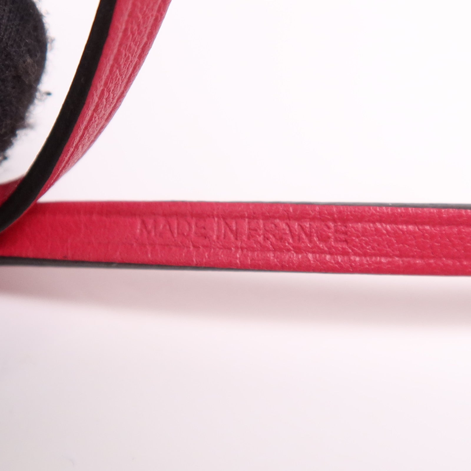 HERMES Milo皮革Paper Bag Charm掛飾Rosa Mexicano