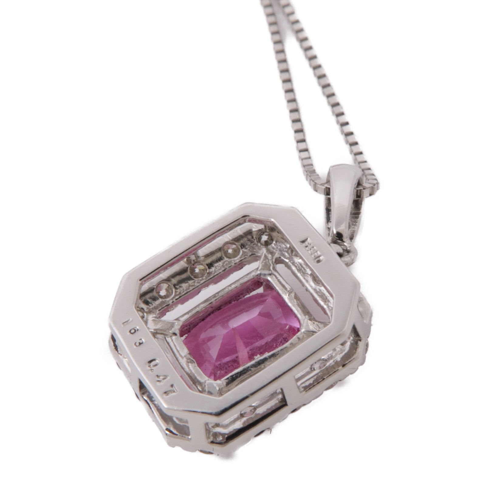 JEWELRY Padparadscha Diamond Necklace PT950/PT850 Platinum